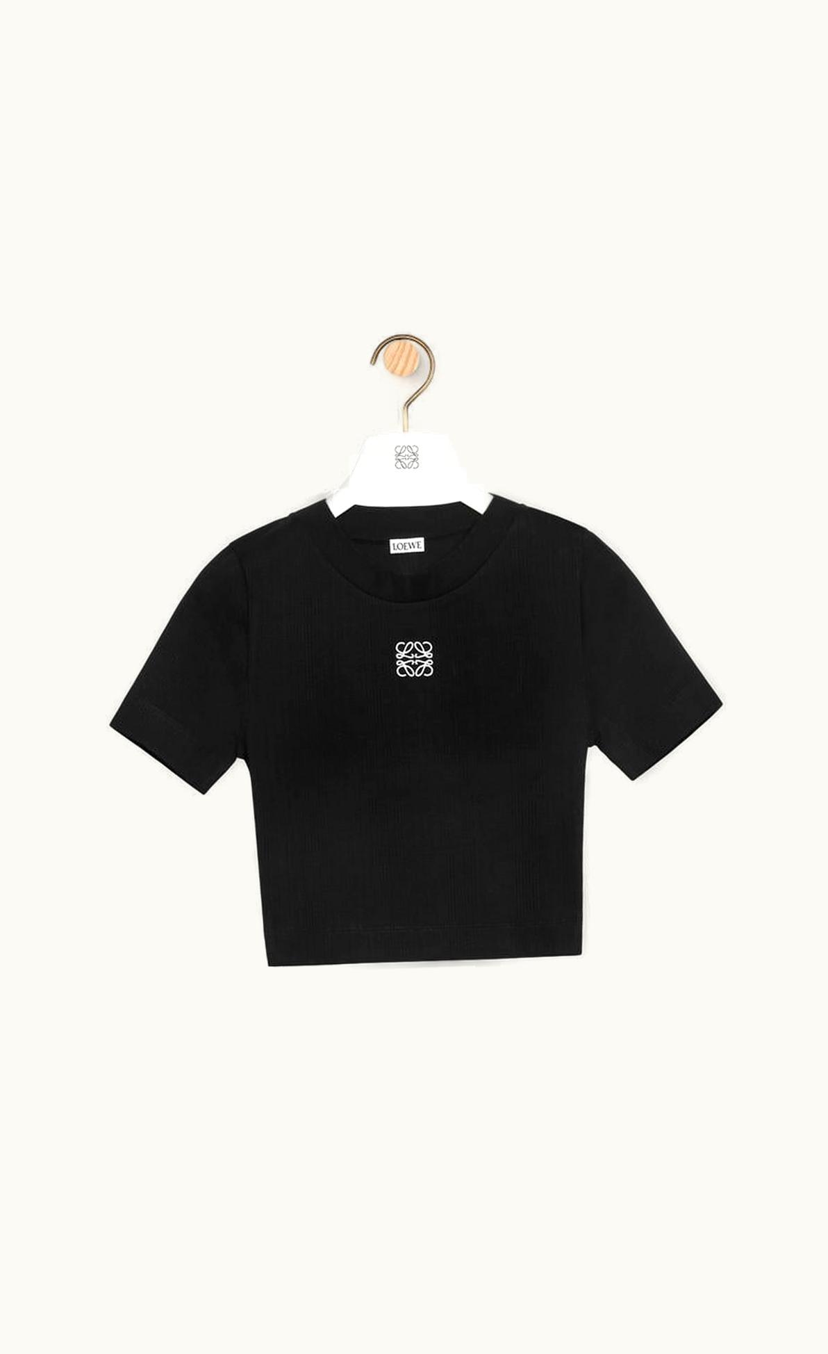 Loewe Loewe Anagram Top In Ribbed Cotton Jersey UZ0127631