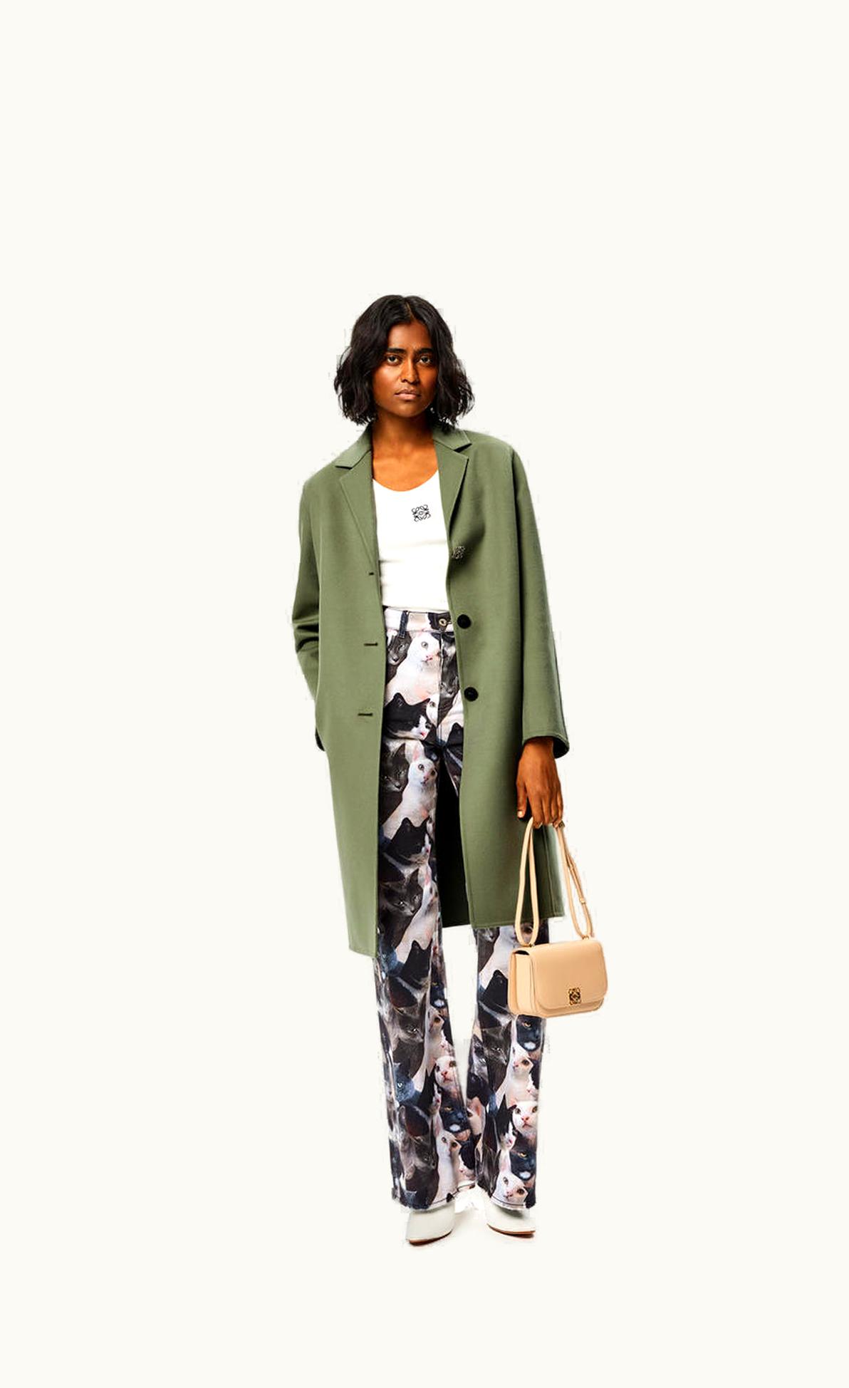 Loewe Loewe Anagram Coat In Wool And Cashmere UZ0127651