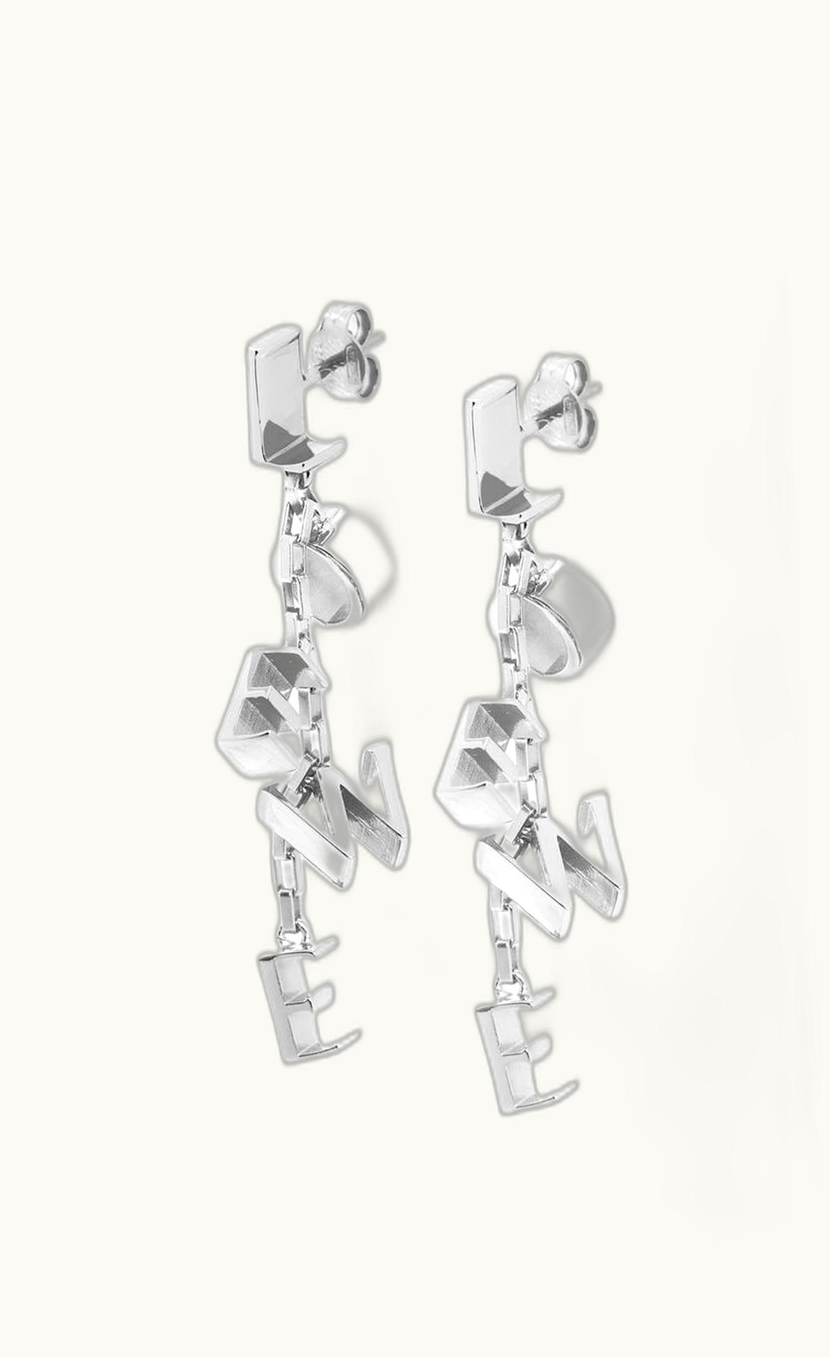 Loewe Loewe Earrings In Sterling Silver UZ0127656
