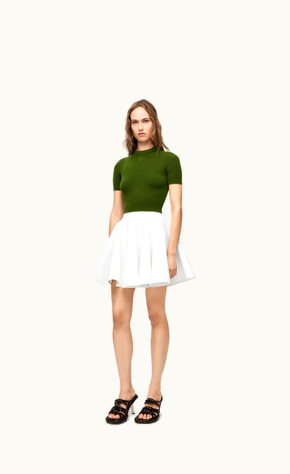 Loewe Loewe Short Skirt In Compact Viscose Blend UZ0127706