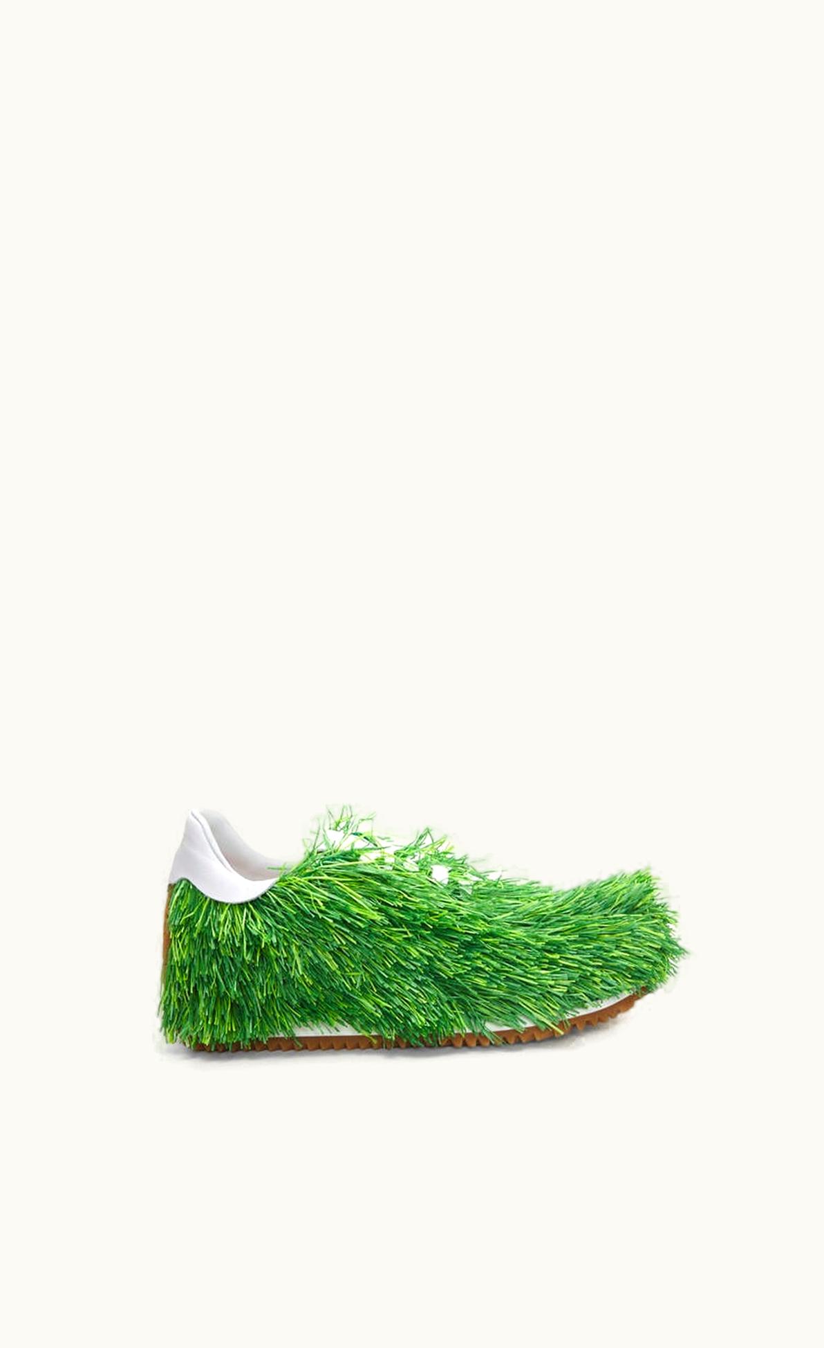 Loewe Loewe Grass Sneaker In Canvas And Raffia UZ0127742