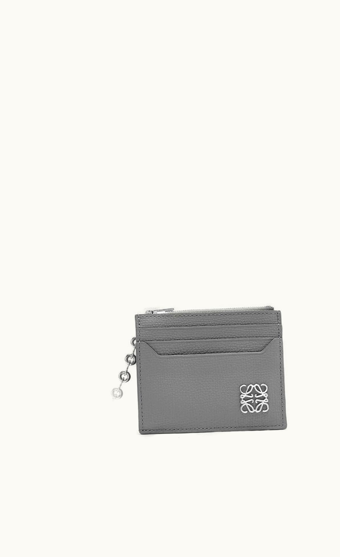 Loewe Loewe Anagram Square Cardholder In Pebble Grain Calfskin With Chain UZ0127790
