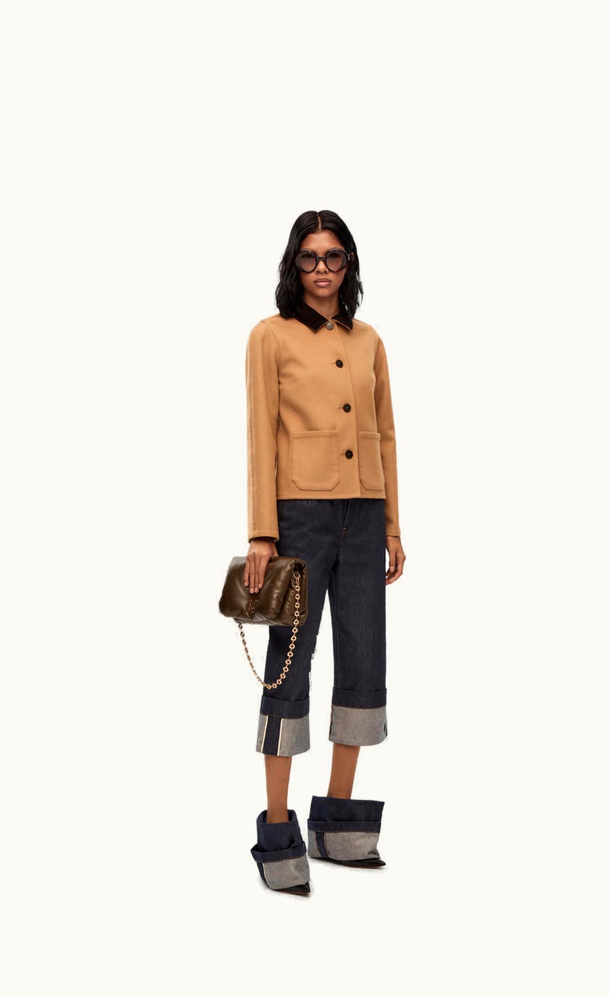 Loewe Loewe Short Button Jacket In Wool And Cashmere