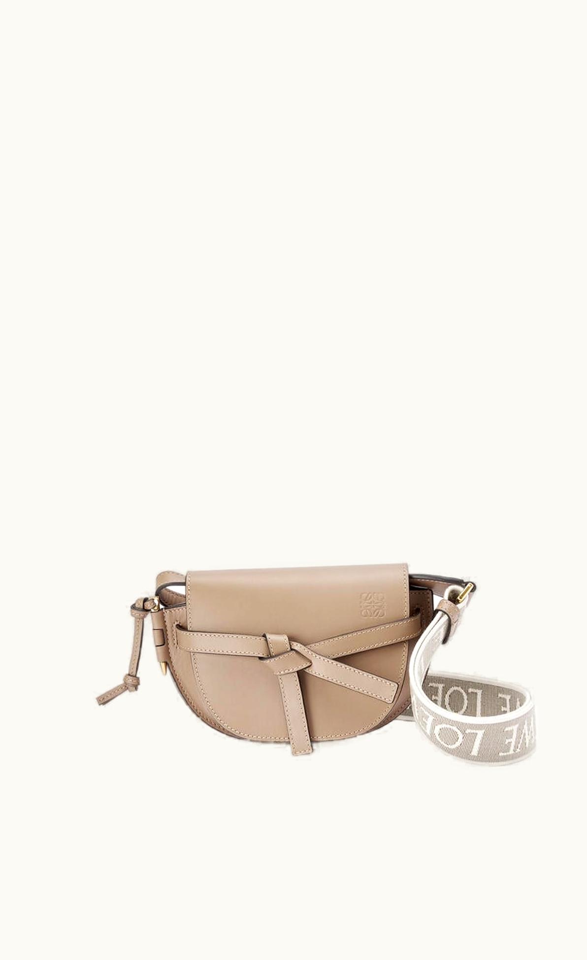 Loewe Loewe Mini Gate Dual Bag In Soft Calfskin And Jacquard UZ0127822