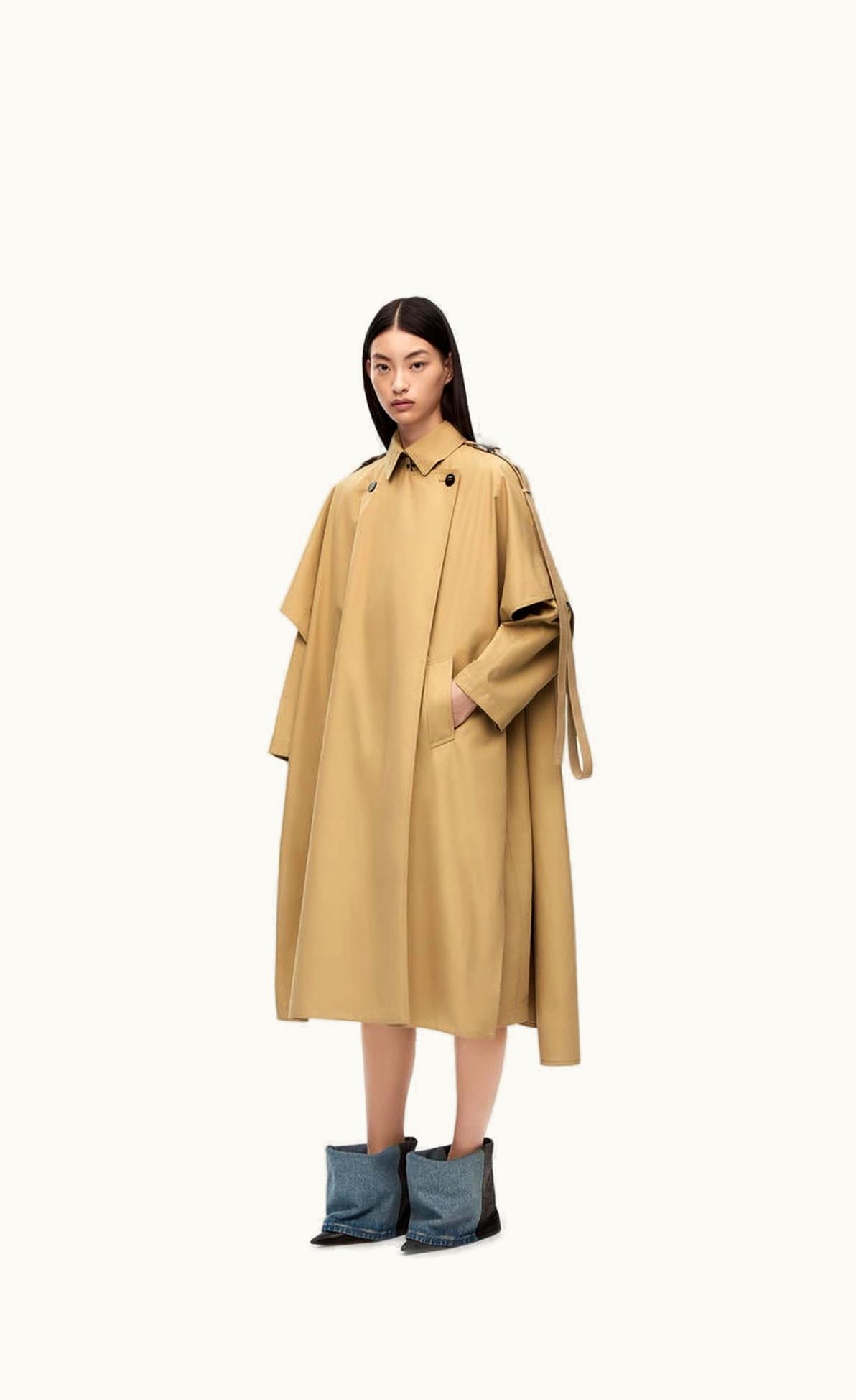Loewe Loewe Cape Coat In Cotton