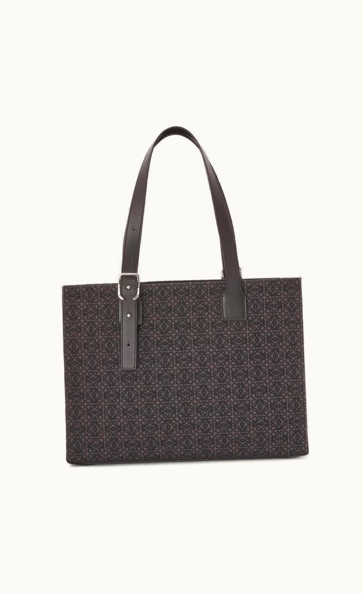 Loewe Loewe Buckle Horizontal Tote In Anagram Jacquard And Calfskin UZ0127932