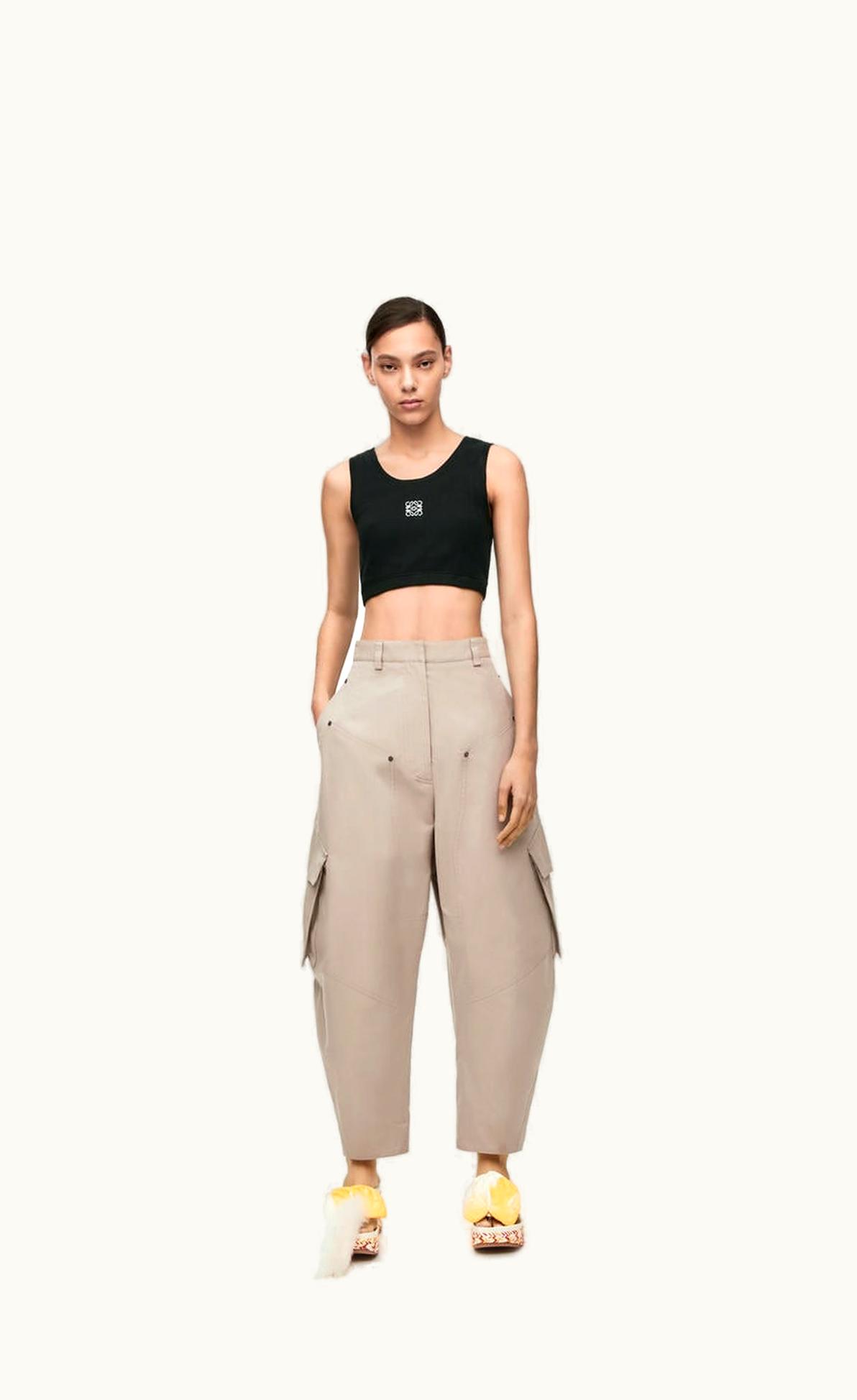 Loewe Loewe Cropped Anagram Tank Top In Cotton UZ0127968