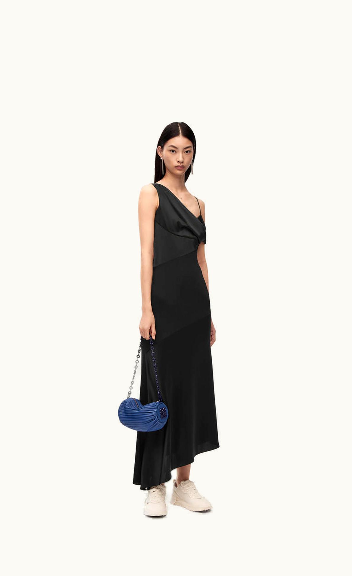 Loewe Loewe Draped Dress In Satin And Crepe Jersey UZ0128002