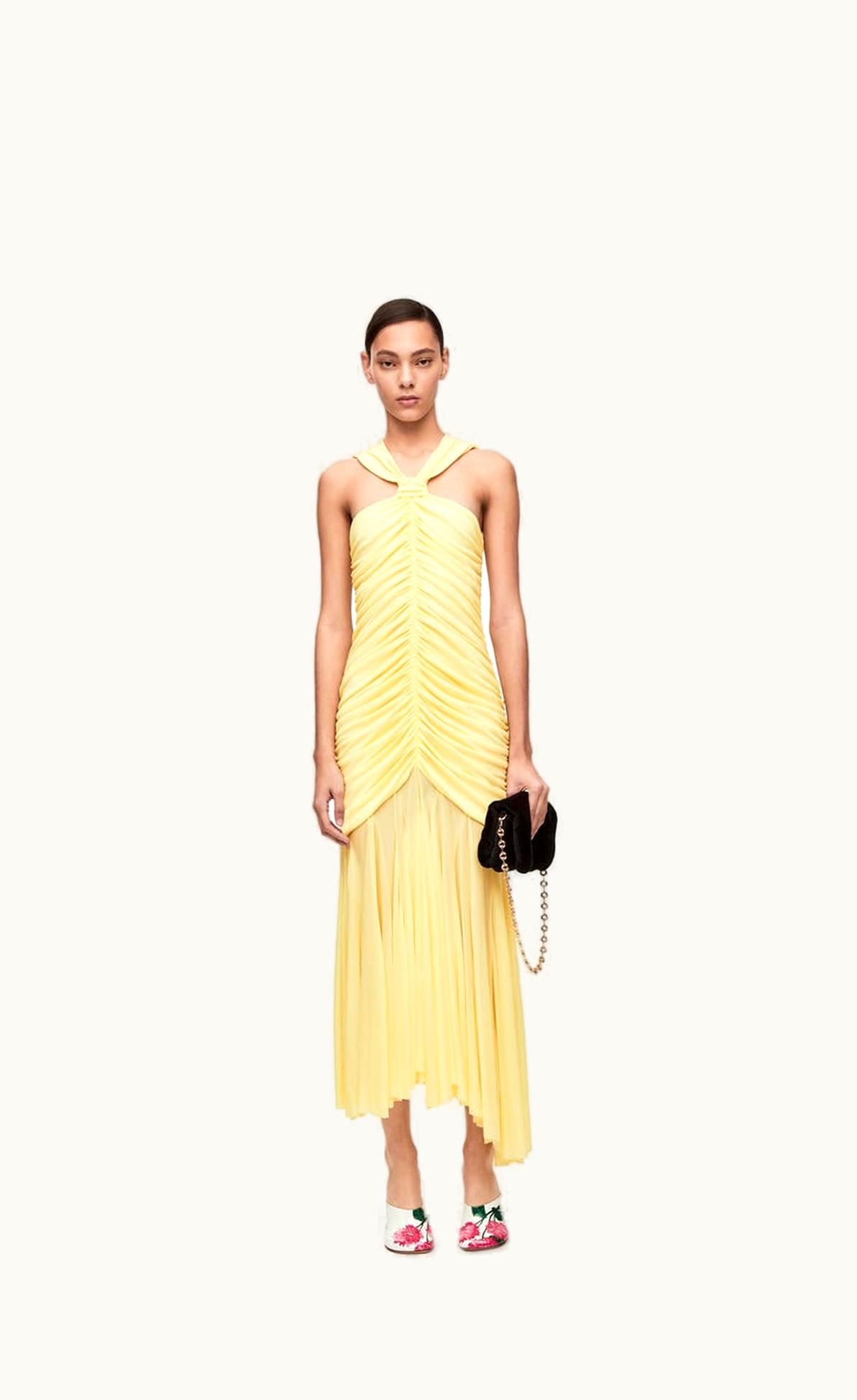 Loewe Loewe Draped Long Dress In Crepe Jersey UZ0128004