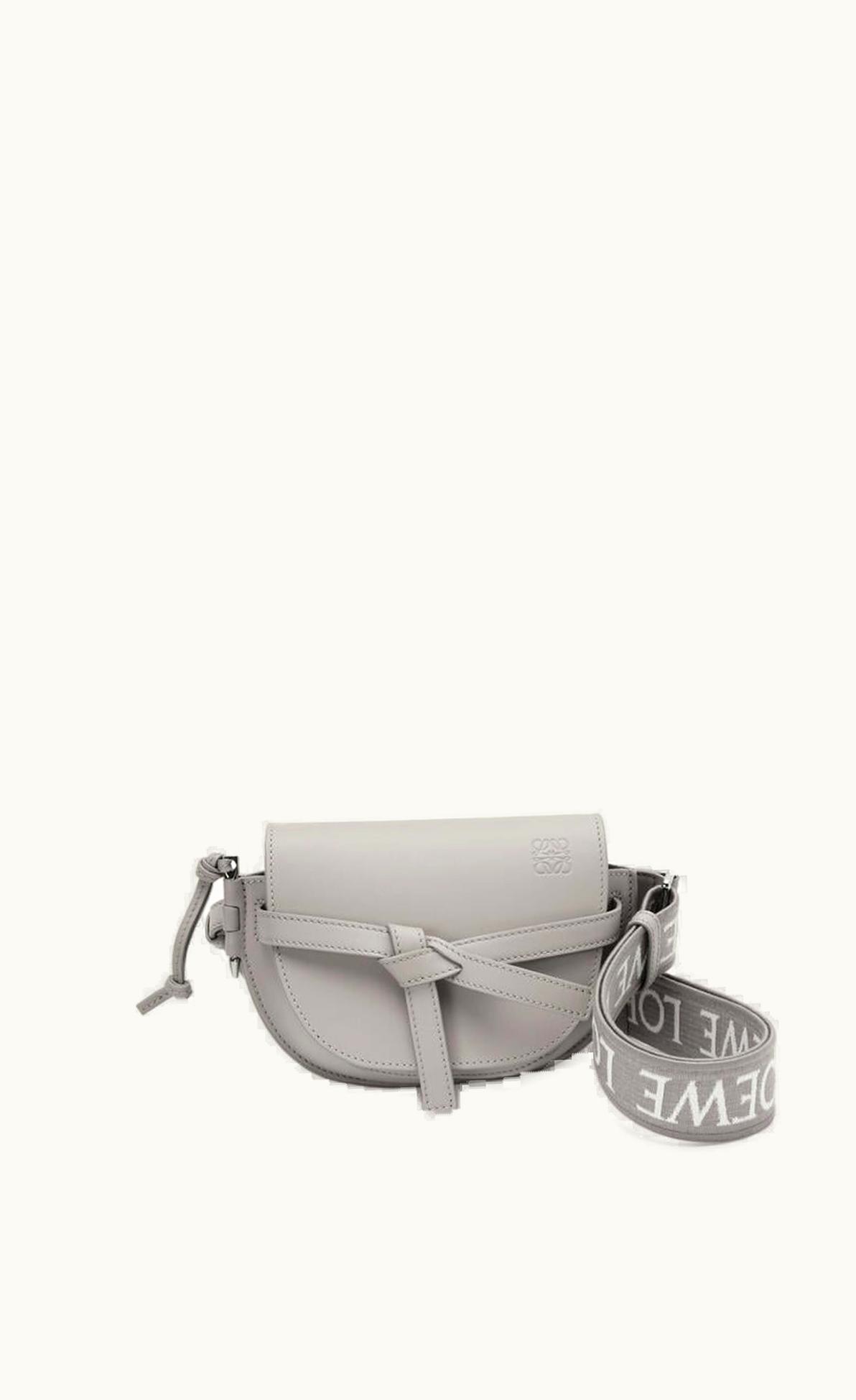 Loewe Loewe Mini Gate Dual Bag In Soft Calfskin And Jacquard UZ0128006