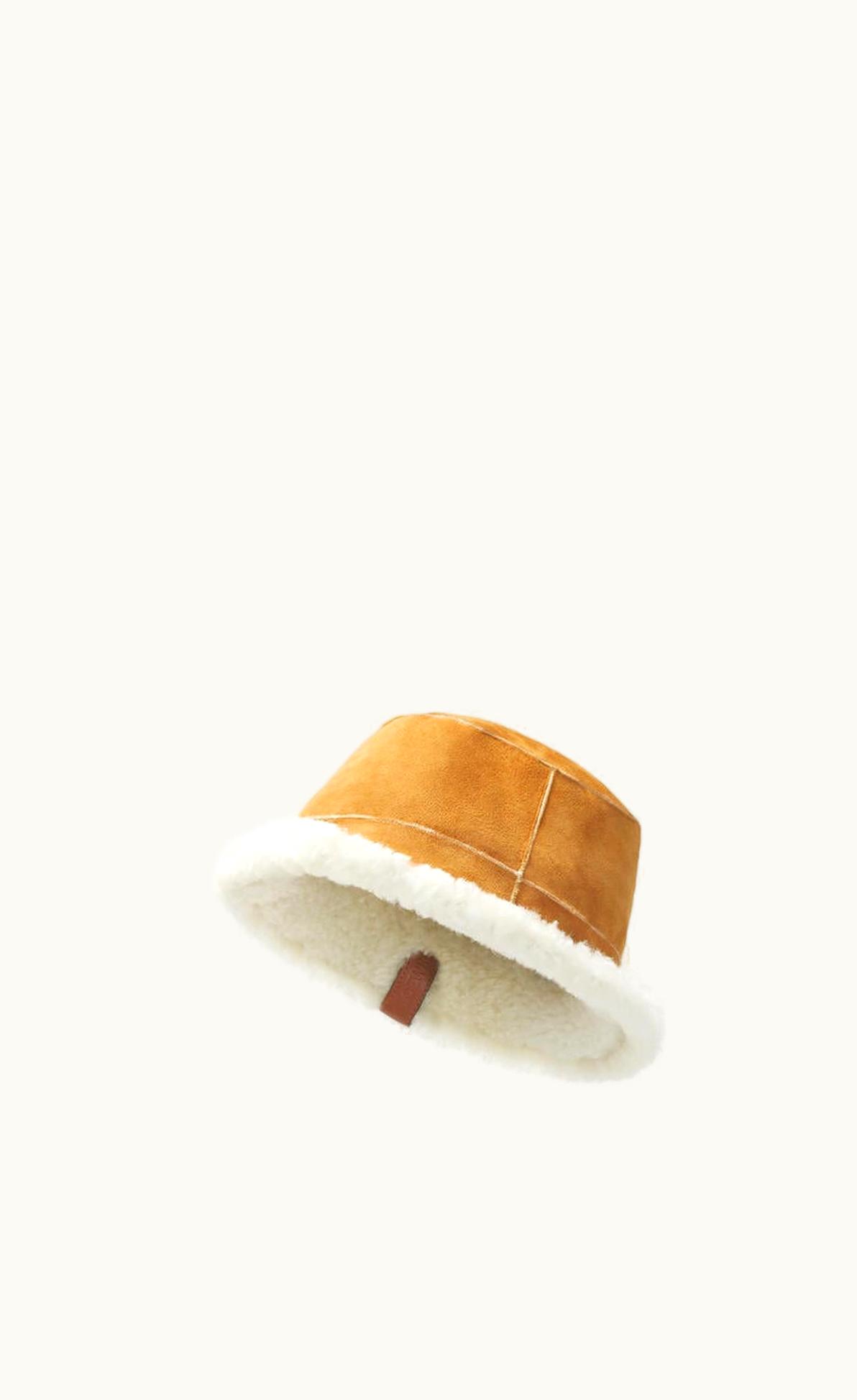 Loewe Loewe Reversible Anagram Bucket Hat In Shearling