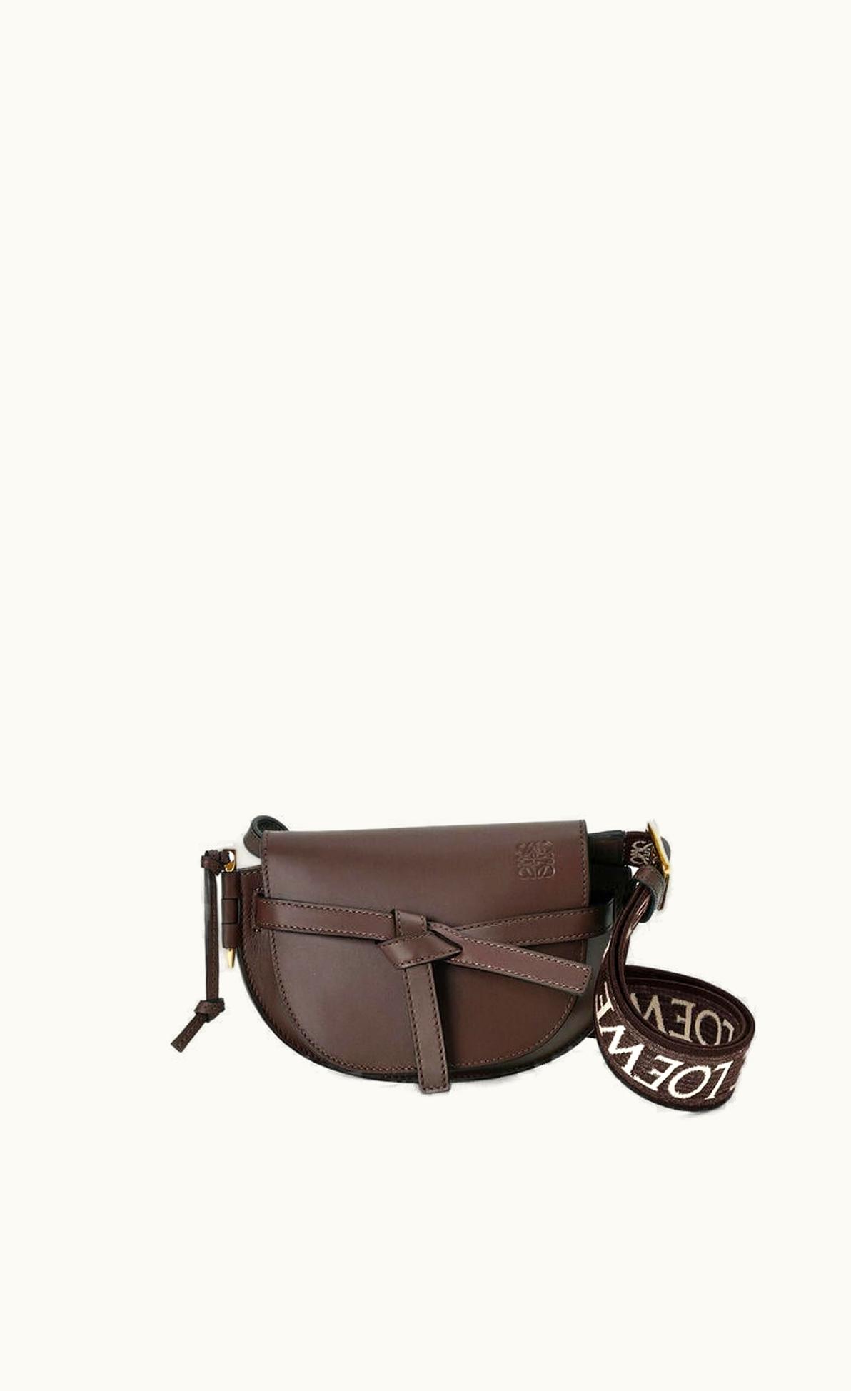 Loewe Loewe Mini Gate Dual Bag In Soft Calfskin And Jacquard UZ0128335