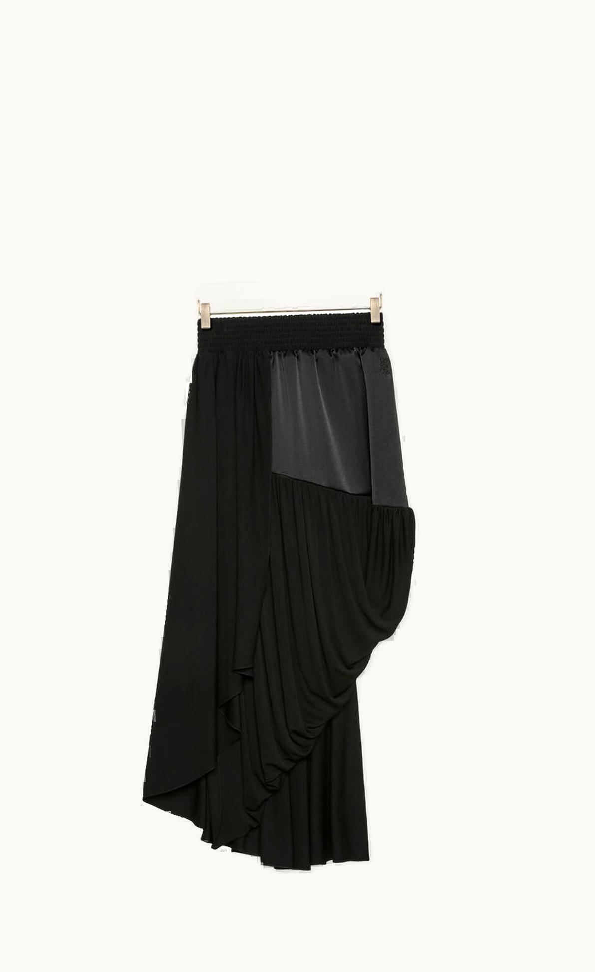Loewe Loewe Draped Skirt In Crepe Jersey And Crepe Satin UZ0128356