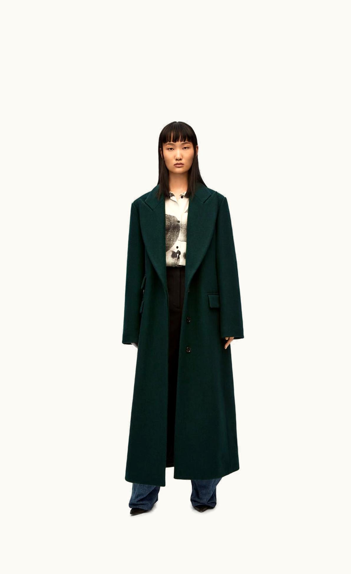 Loewe Loewe Single Breasted Coat In Wool And Cashmere UZ0128440