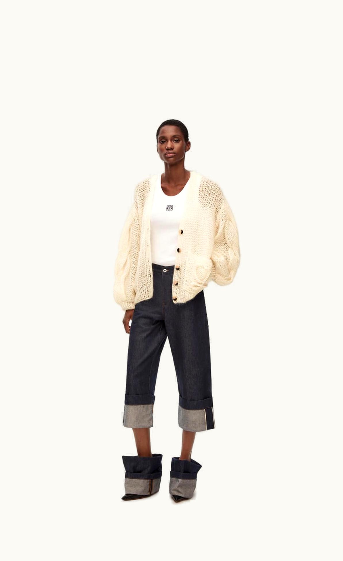 Loewe Loewe Anagram Cardigan In Mohair Blend