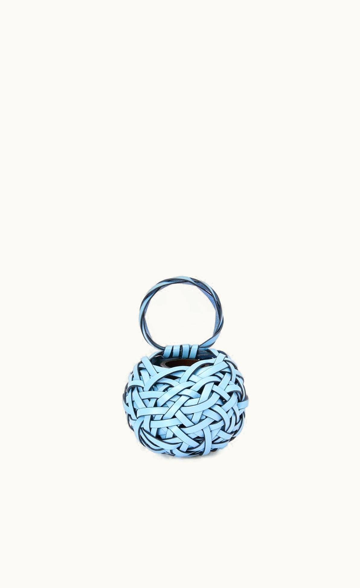 Loewe Loewe Woven Nest Vase In Calfskin And Bamboo UZ0128505