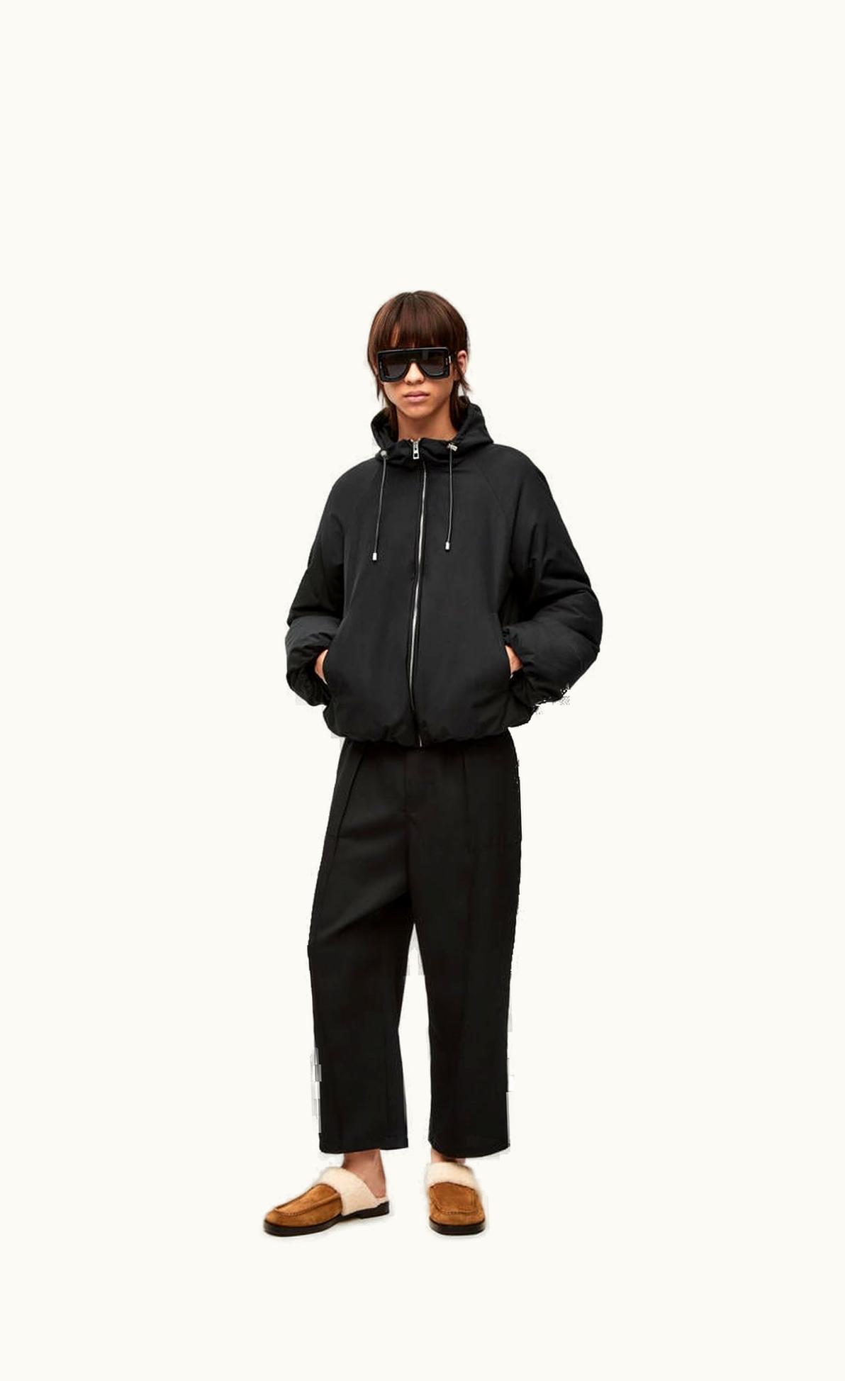 Loewe Loewe Puffer Hooded Bomber Jacket In Cotton And Polyamide UZ0128517