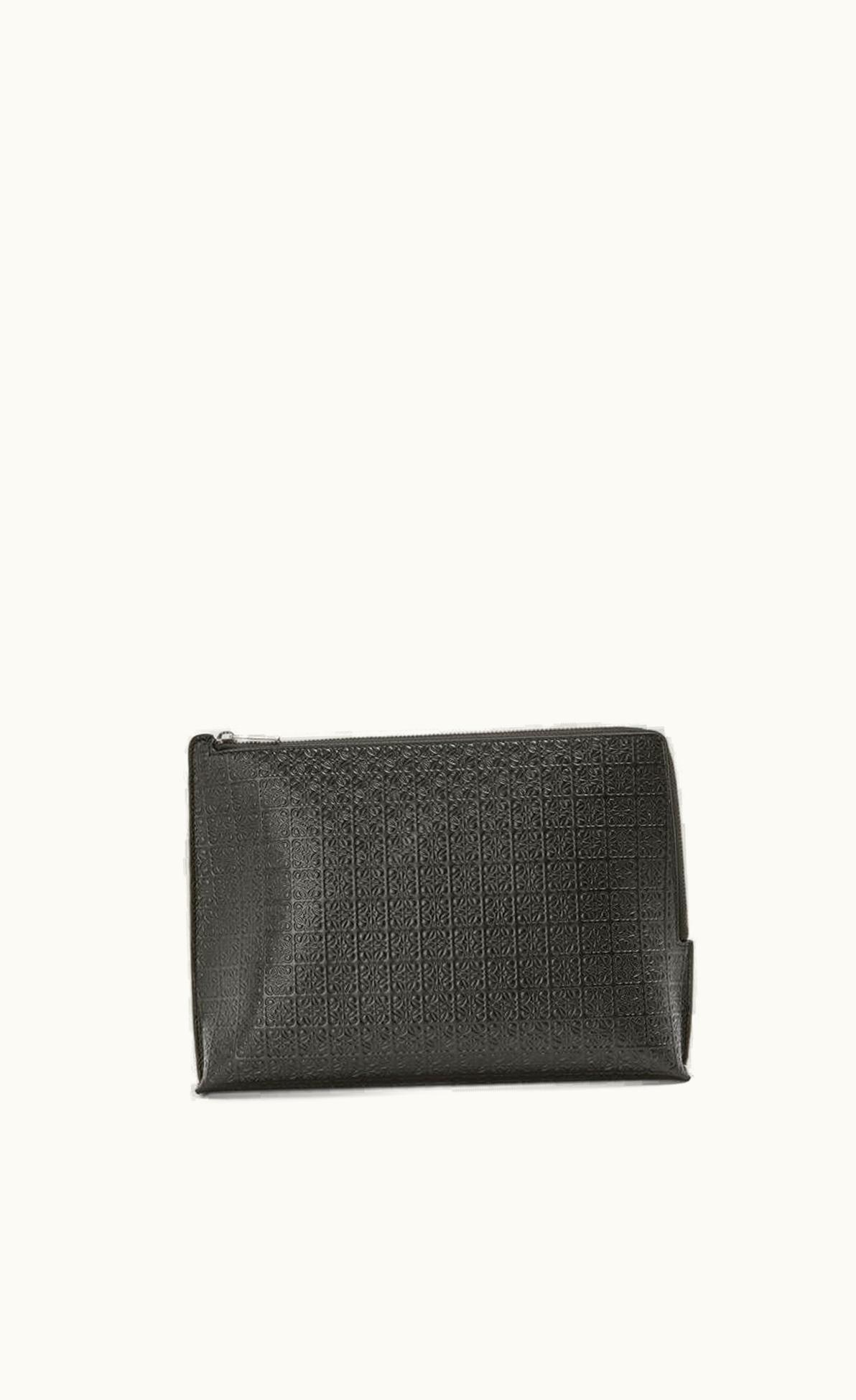 Loewe Loewe Repeat L Zip Pouch In Embossed Silk Calfskin