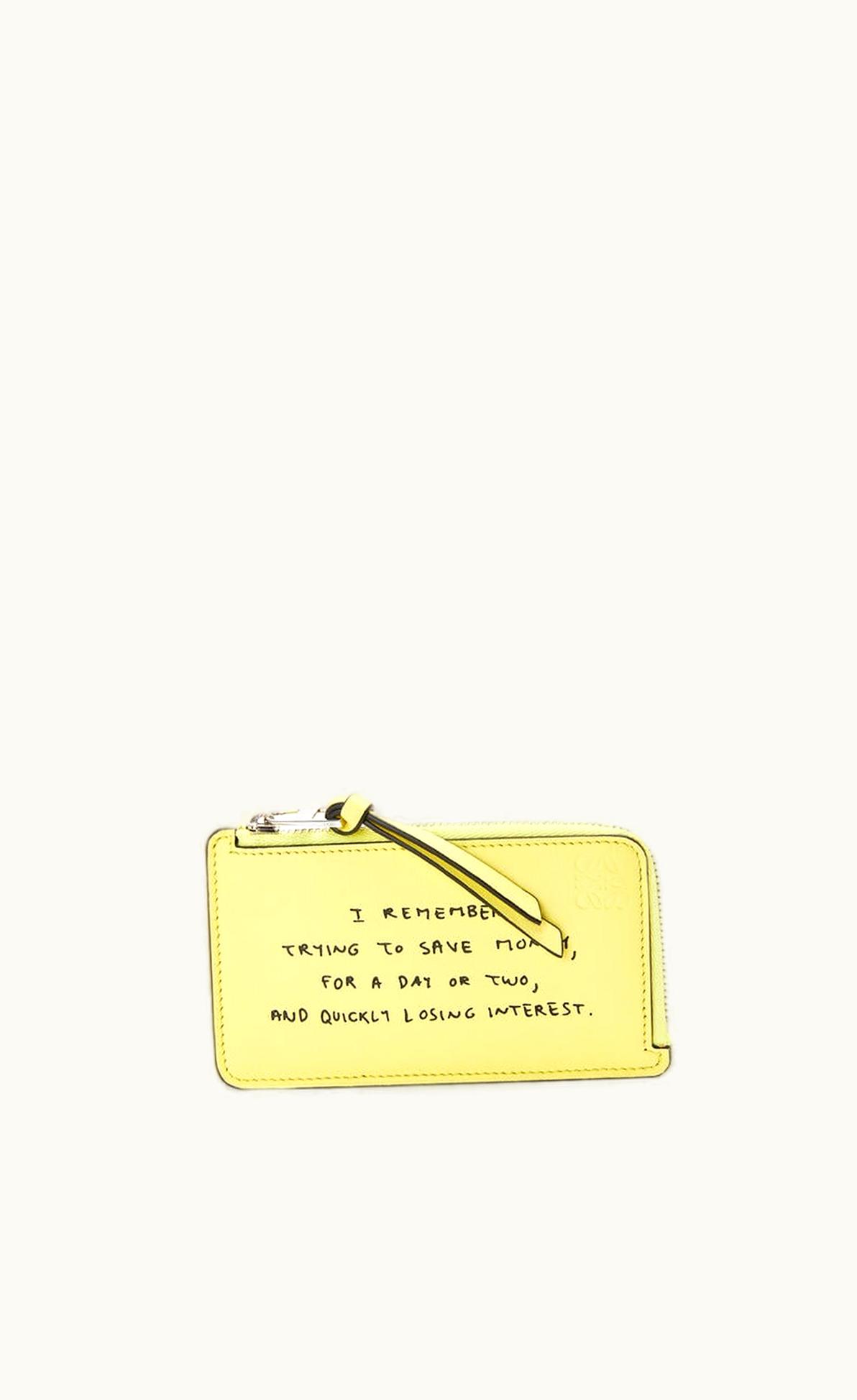 Loewe Loewe Words Coin Cardholder In Classic Calfskin