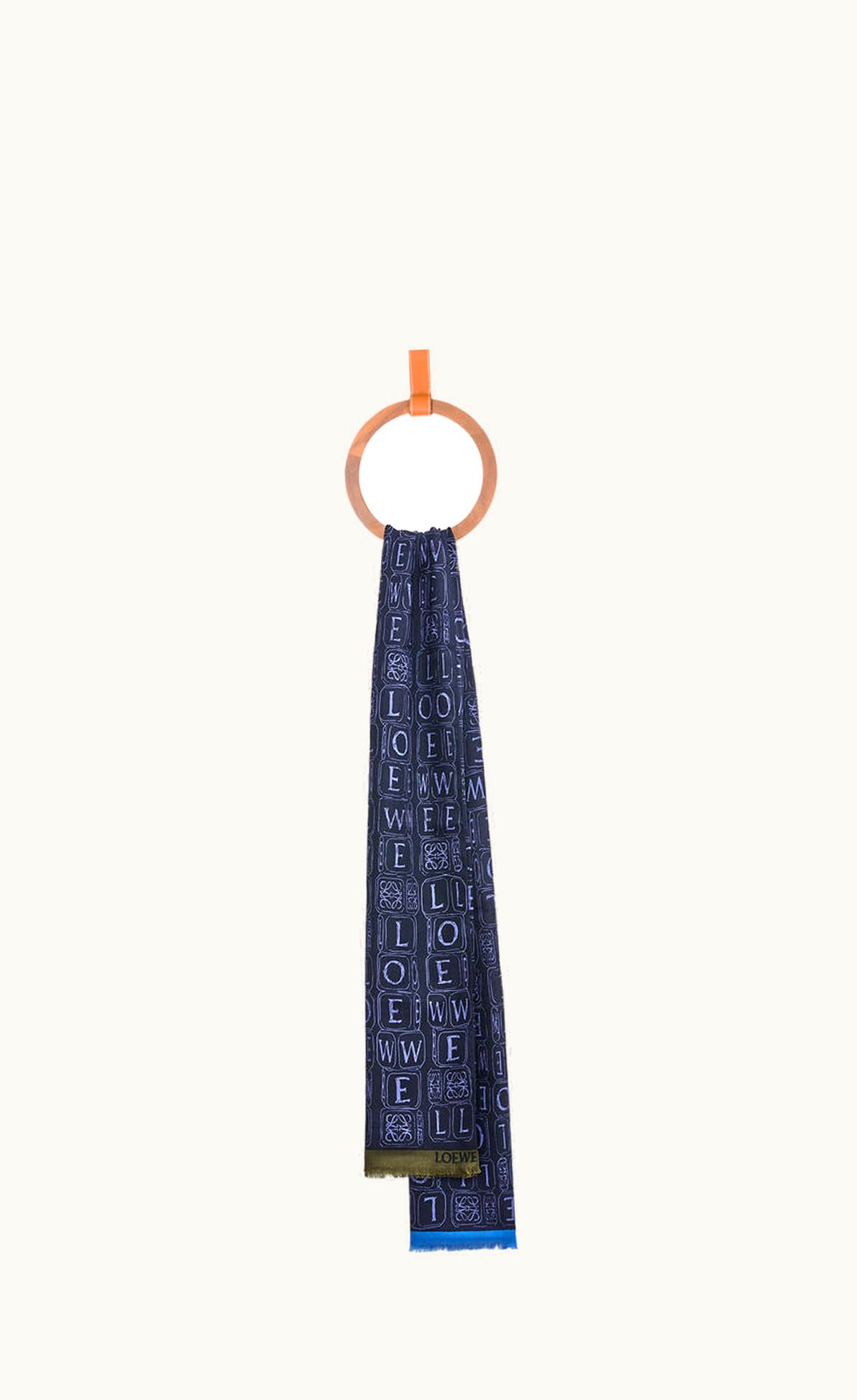 Loewe Loewe Dice Scarf In Wool And Silk UZ0128901