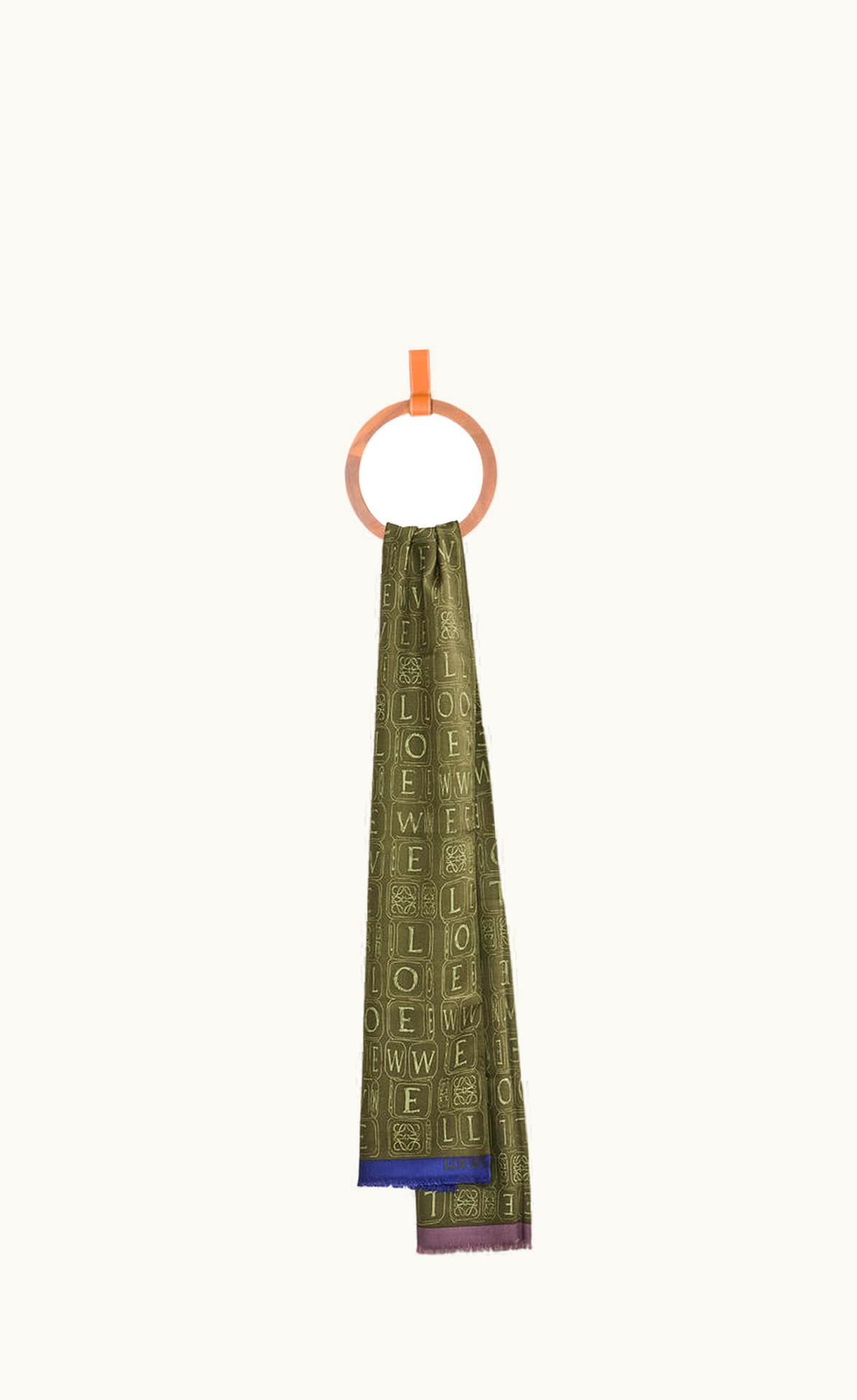 Loewe Loewe Dice Scarf In Wool And Silk UZ0128923
