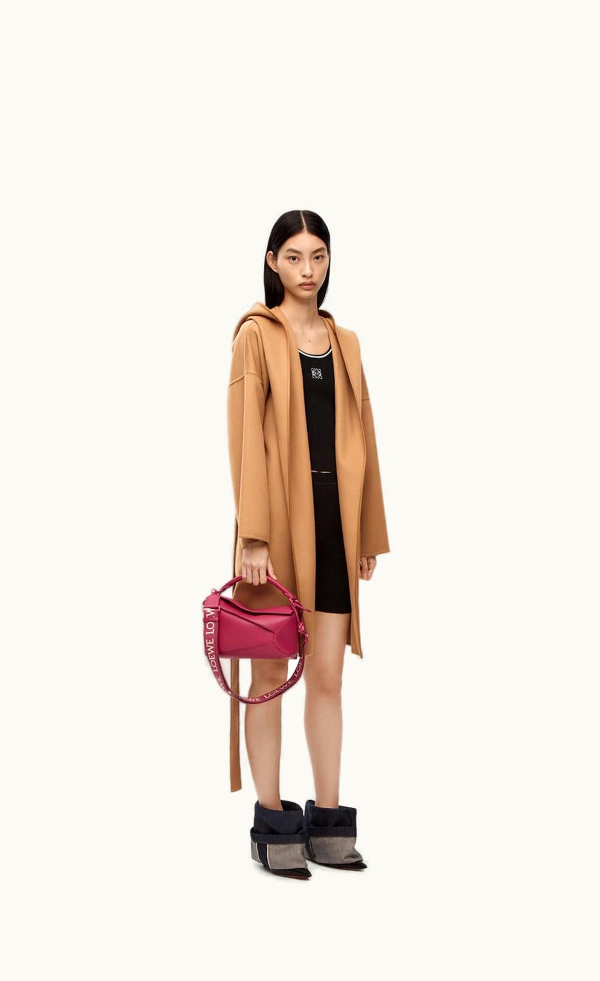 Loewe Loewe Short Hooded Coat In Wool And Cashmere UZ0129085