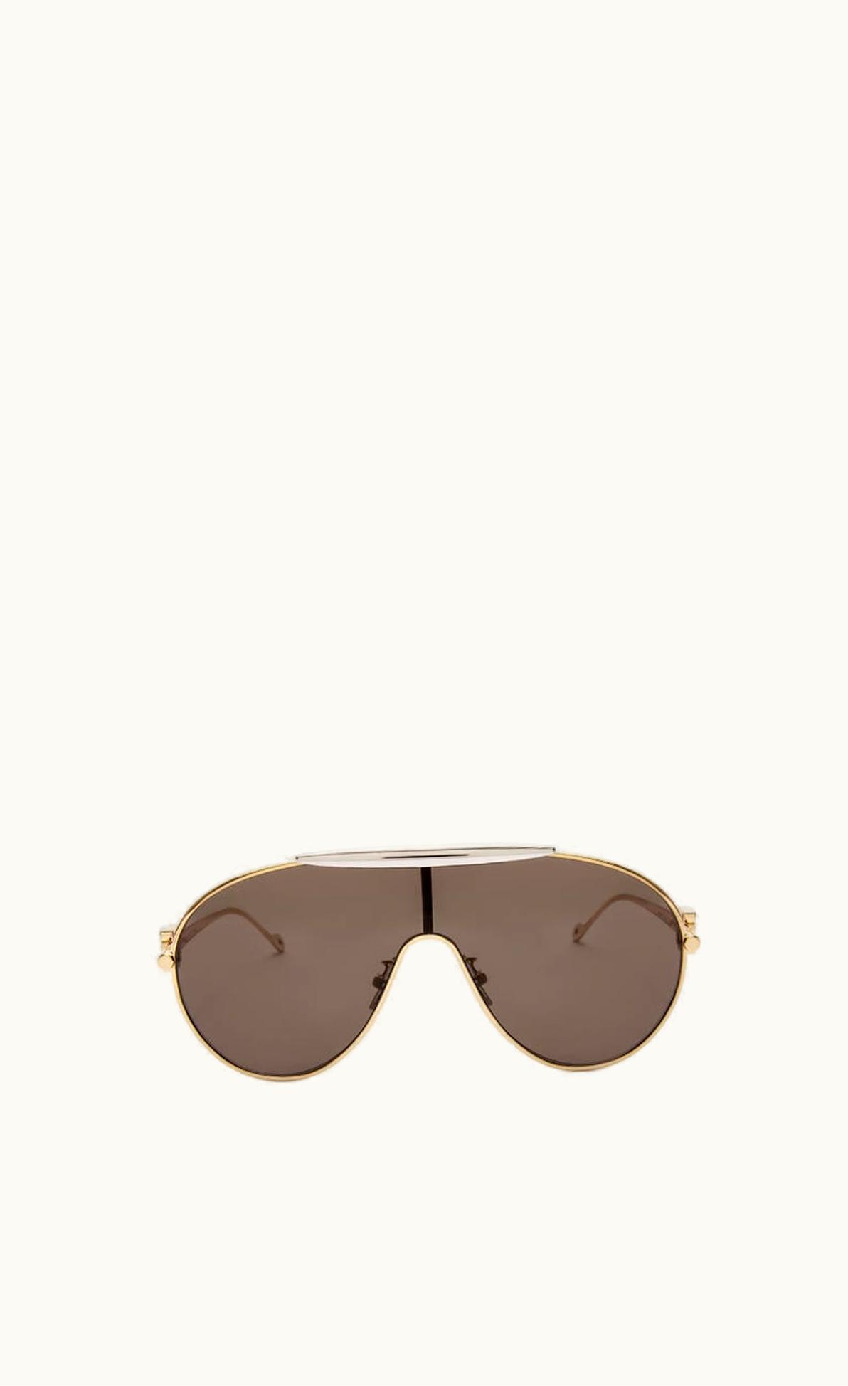 Loewe Loewe Spoiler Aviator Mask Glasses In Metal UZ0129101