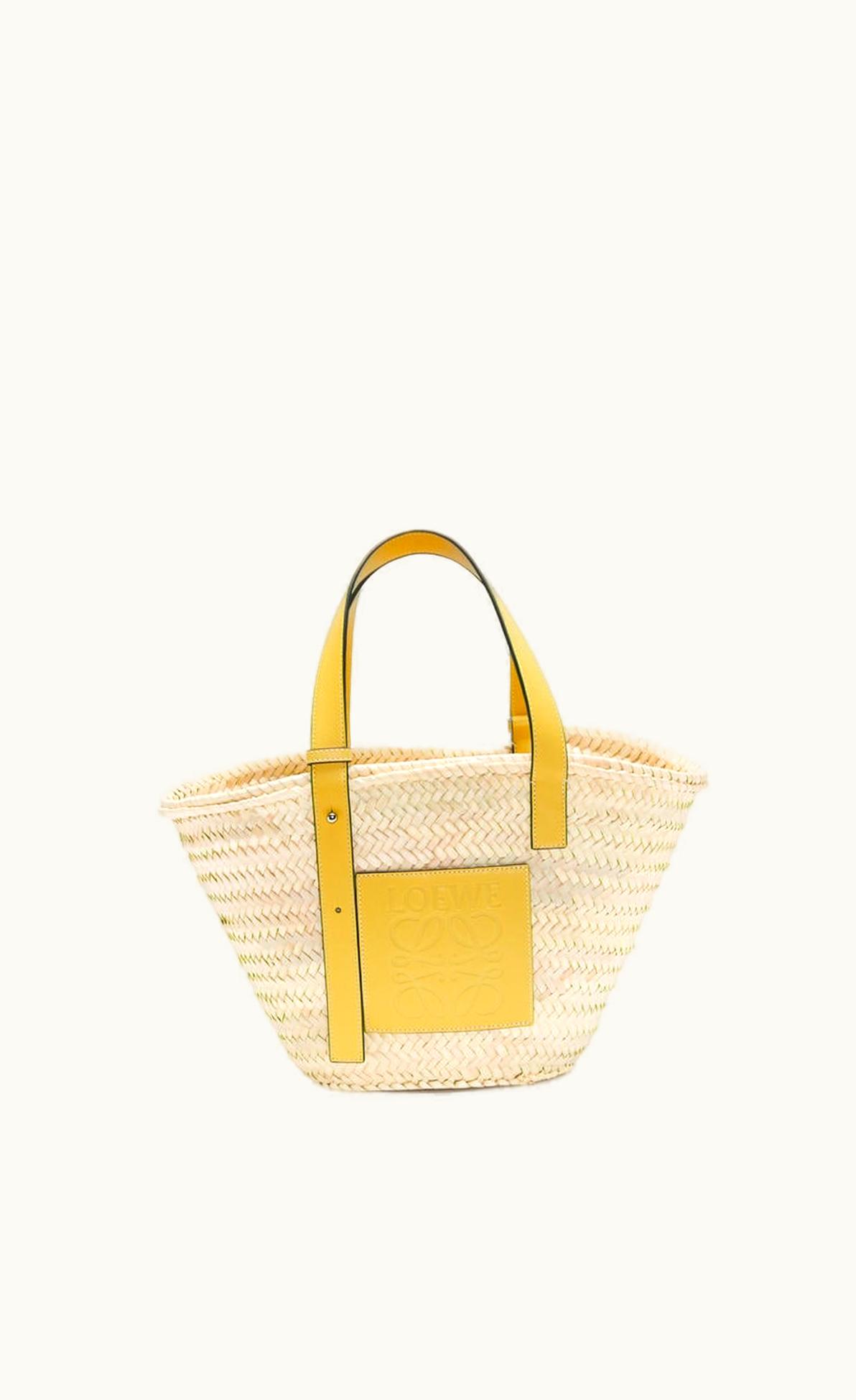Loewe Loewe Basket Bag In Palm Leaf And Calfskin UZ0129136