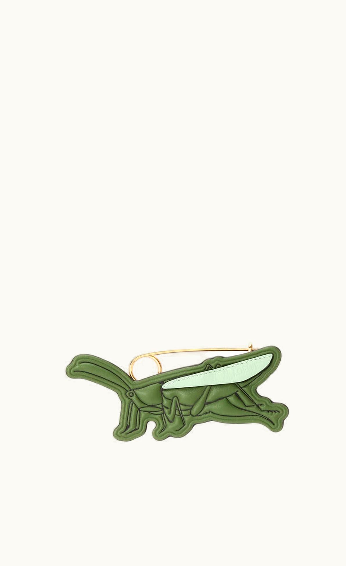 Loewe Loewe Grasshopper Pin Charm In Calfskin And Metal UZ0129137