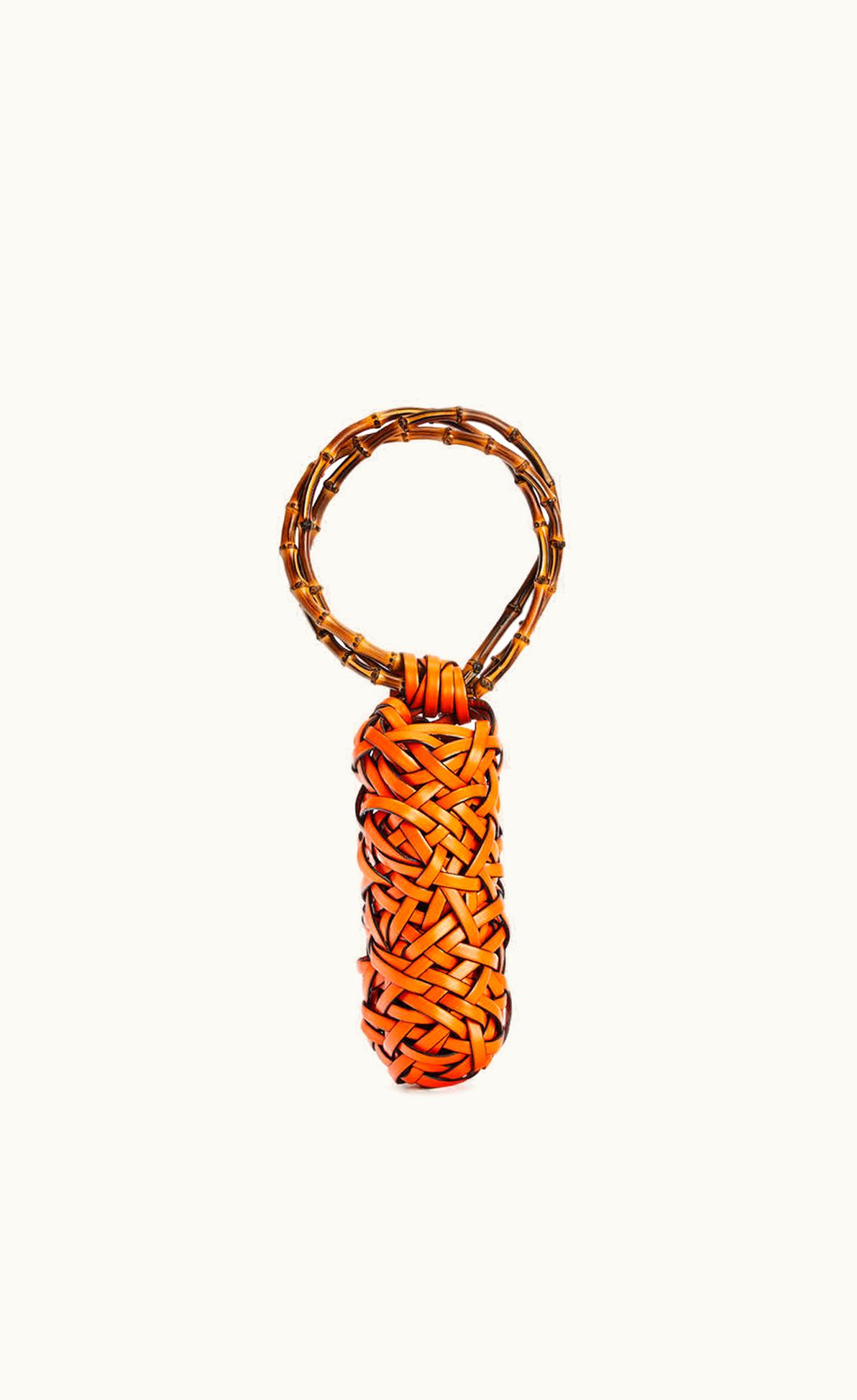 Loewe Loewe Woven Nest Vase In Calfskin And Bamboo UZ0129157