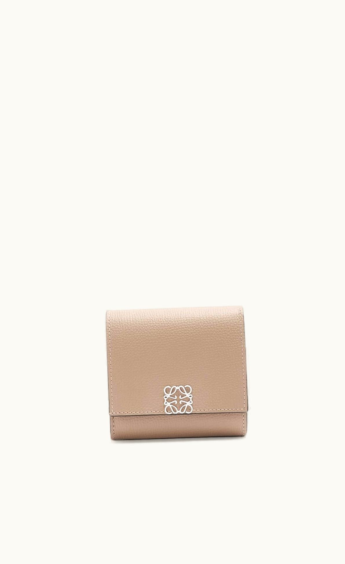 Loewe Loewe Anagram Compact Flap Wallet In Pebble Grain Calfskin UZ0129185