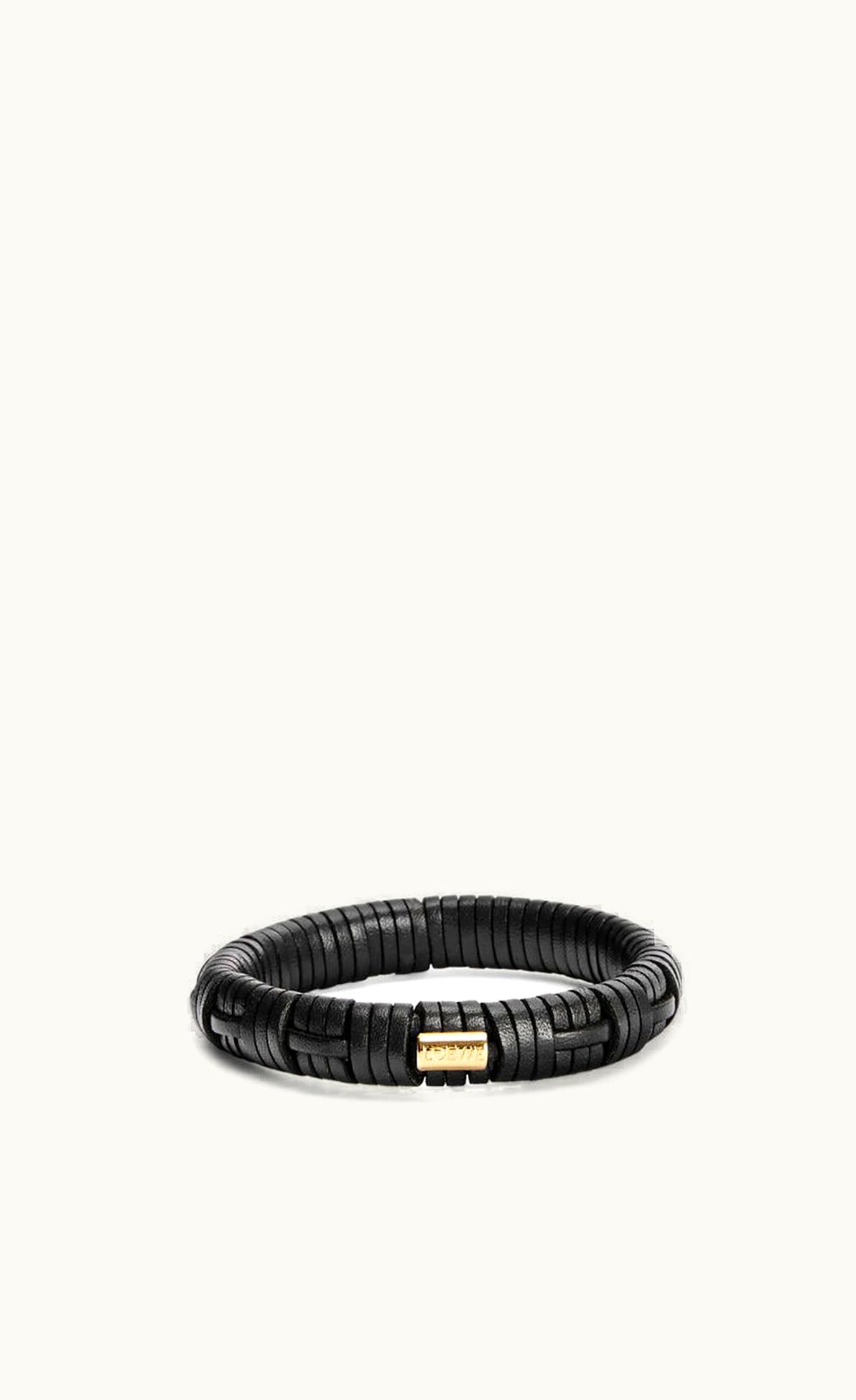 Loewe Loewe Woven Bangle In Brass And Classic Calfskin UZ0129222