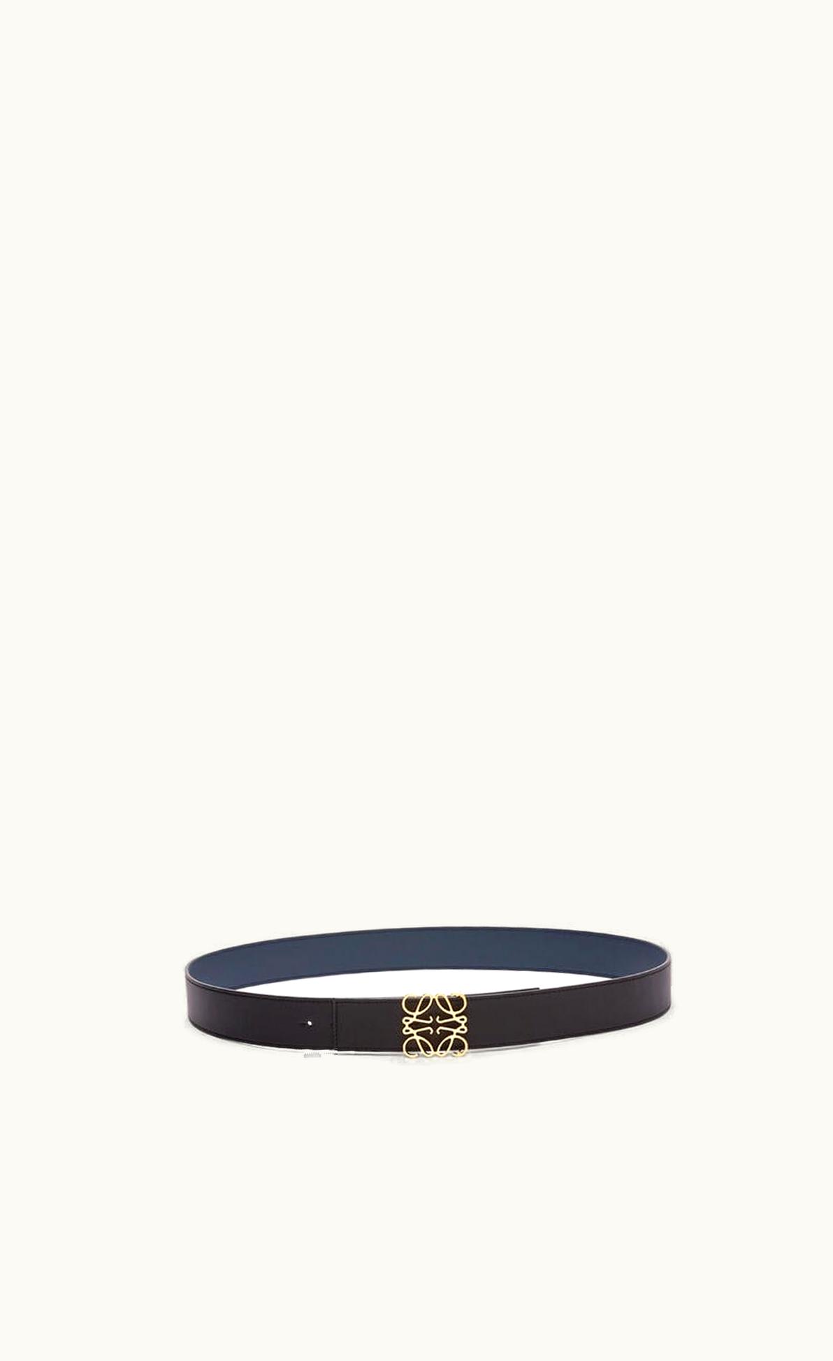 Loewe Loewe Reversible Anagram Belt In Smooth Calfskin And Brass UZ0129275