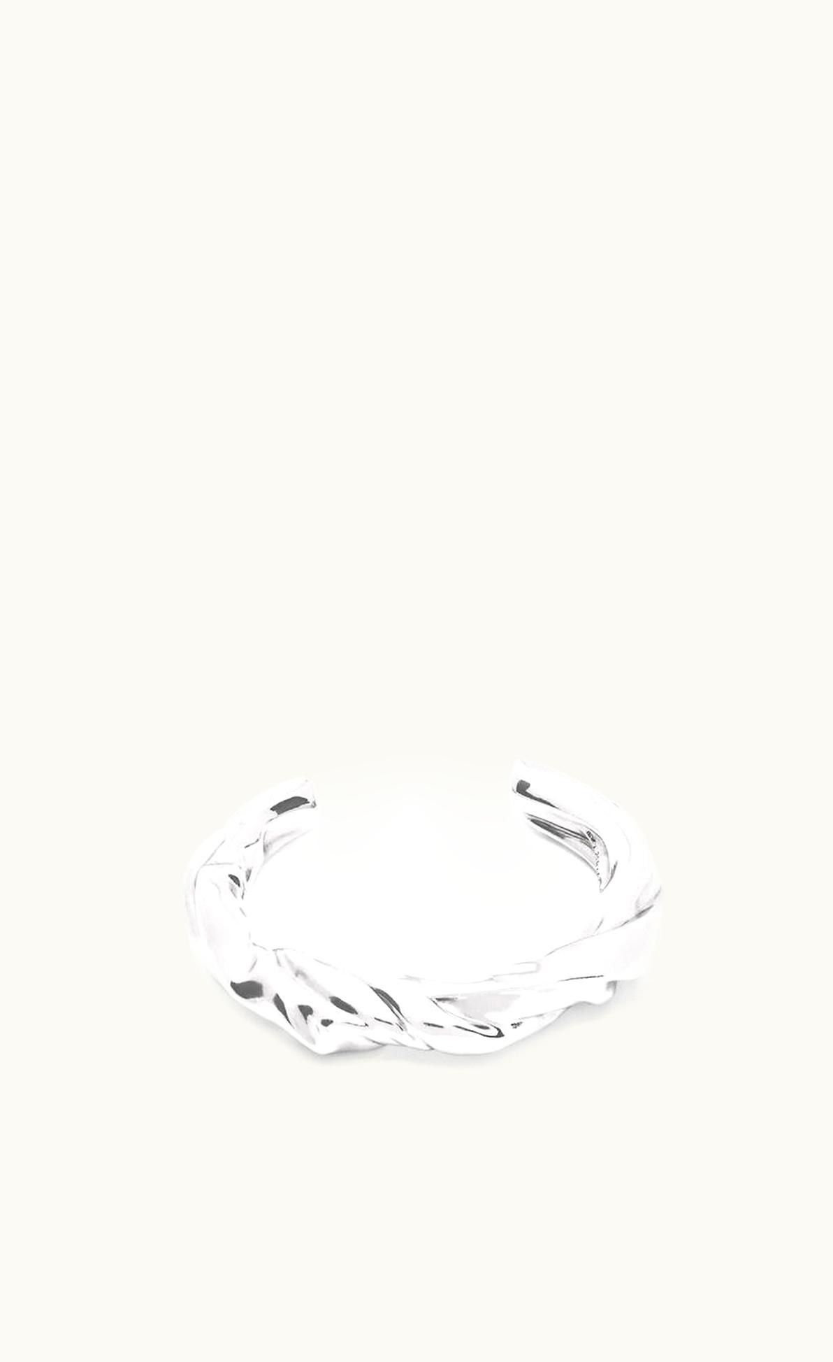 Loewe Loewe Small Nappa Twist Cuff In Sterling Silver UZ0129278