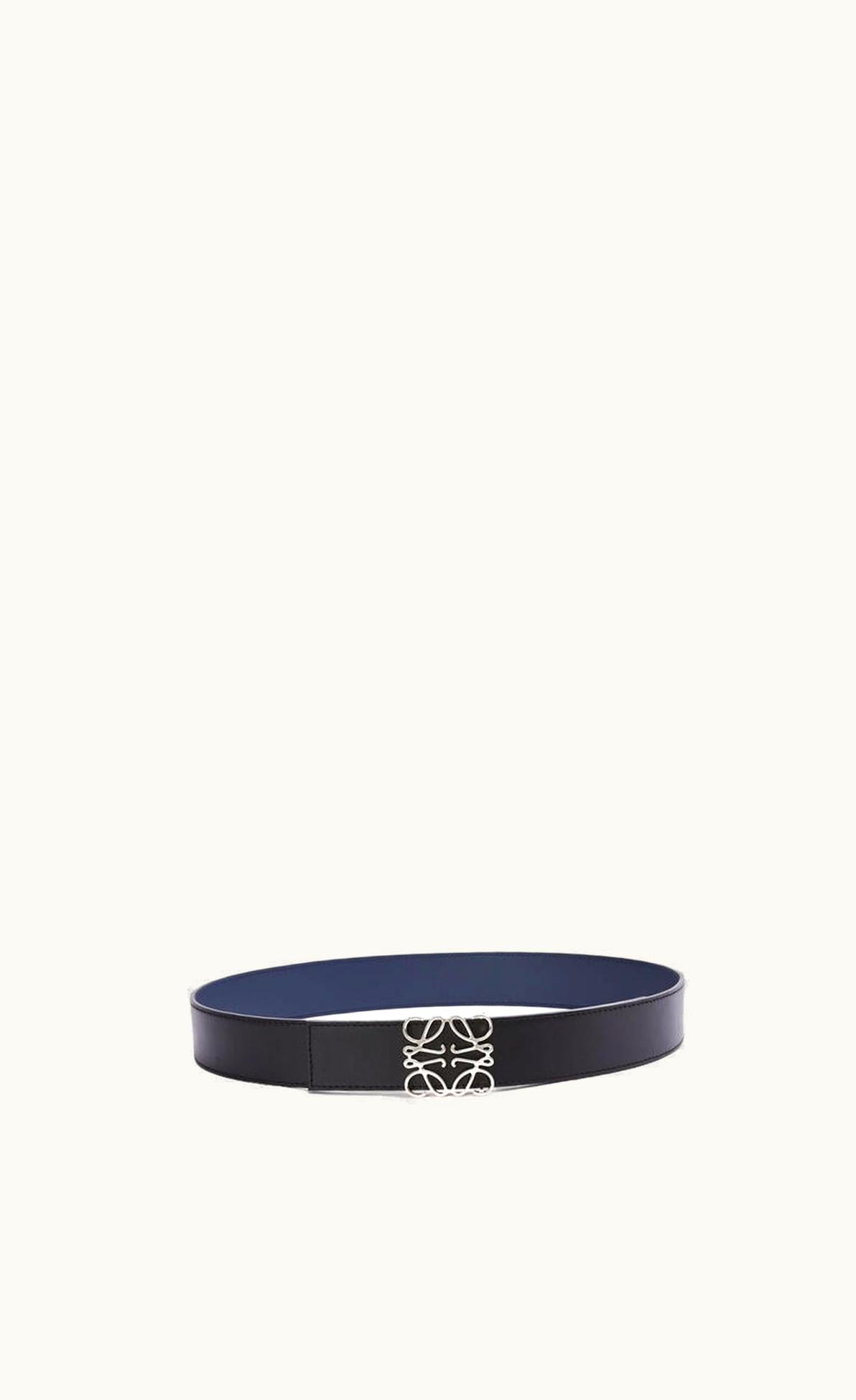 Loewe Loewe Reversible Anagram Belt In Smooth Calfskin And Brass UZ0129300