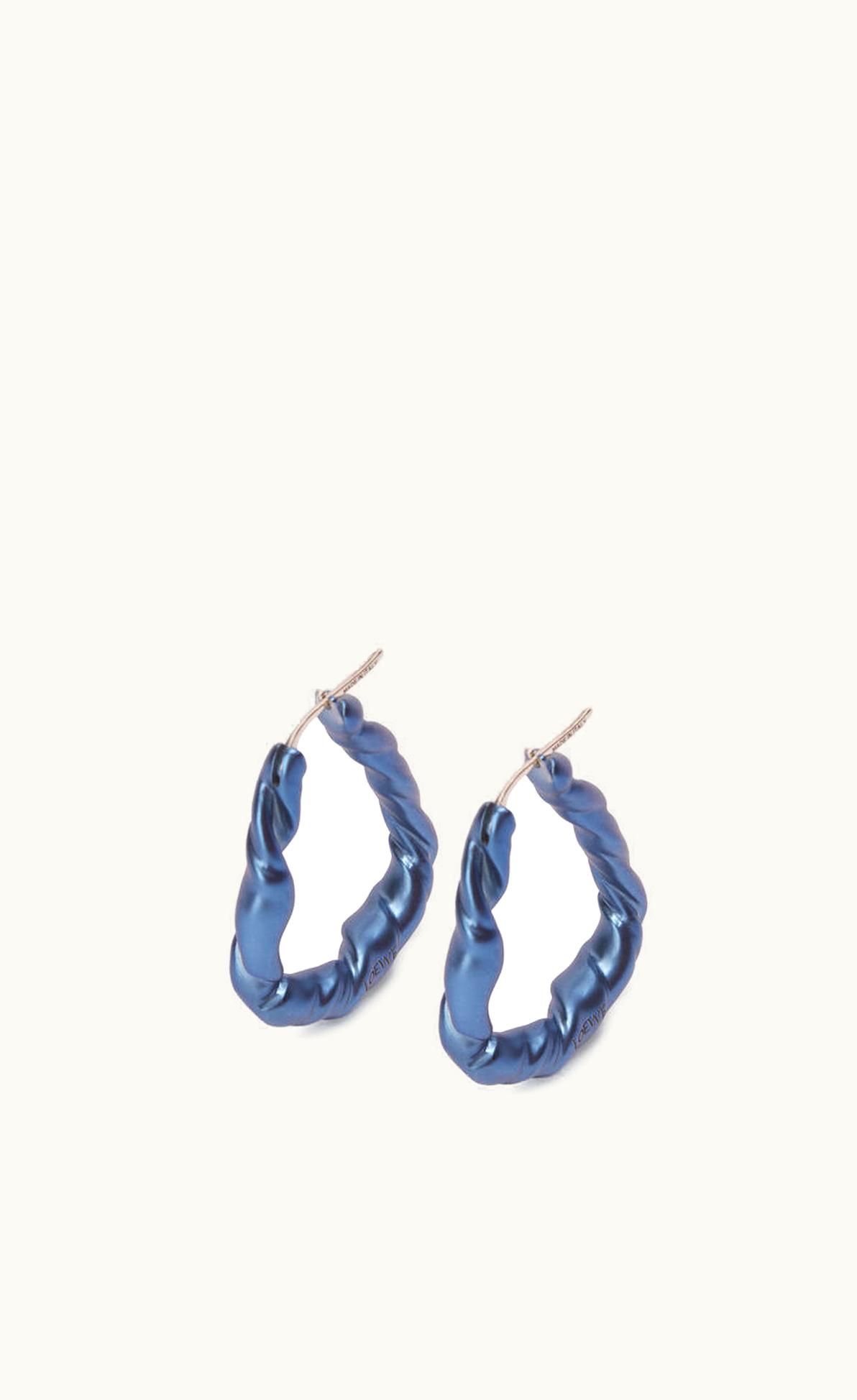 Loewe Loewe Nappa Twist Loop Earrings In Sterling Silver UZ0129318