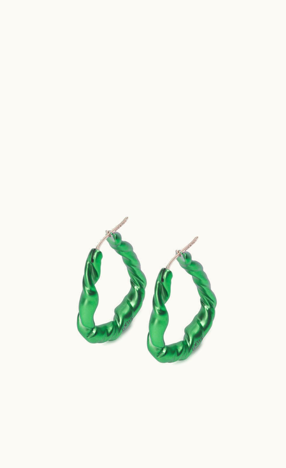 Loewe Nappa Twist Loop Earrings In Sterling Silver UZ0129425