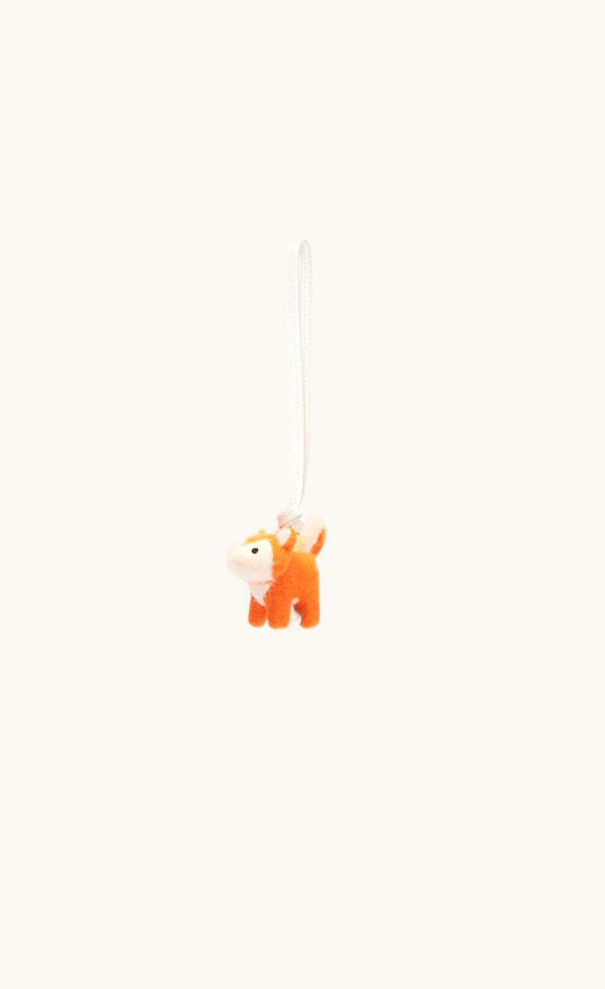 Loewe Fox Charm In Felt And Calfskin UZ0129452
