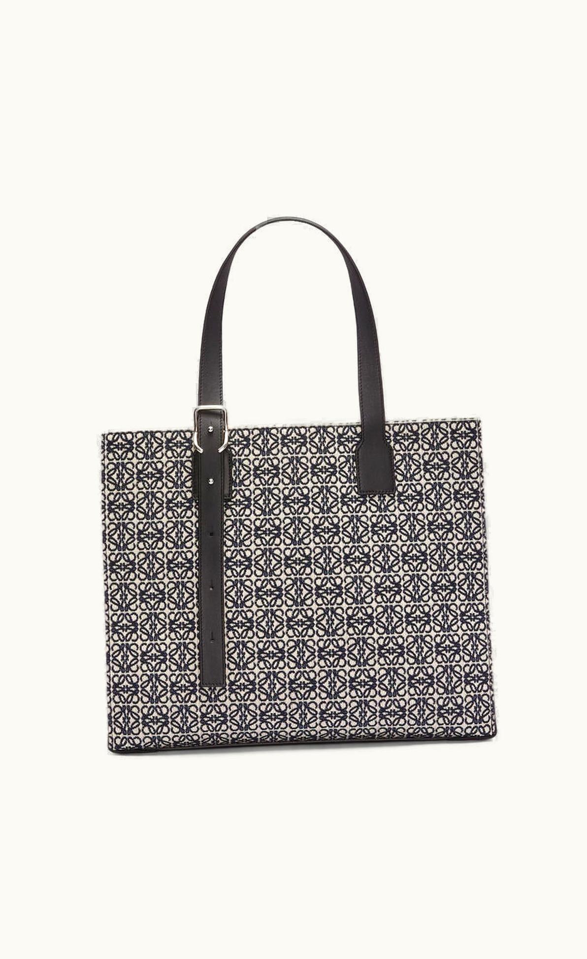 Loewe Buckle Horizontal Tote In Anagram Jacquard And Calfskin UZ0129510