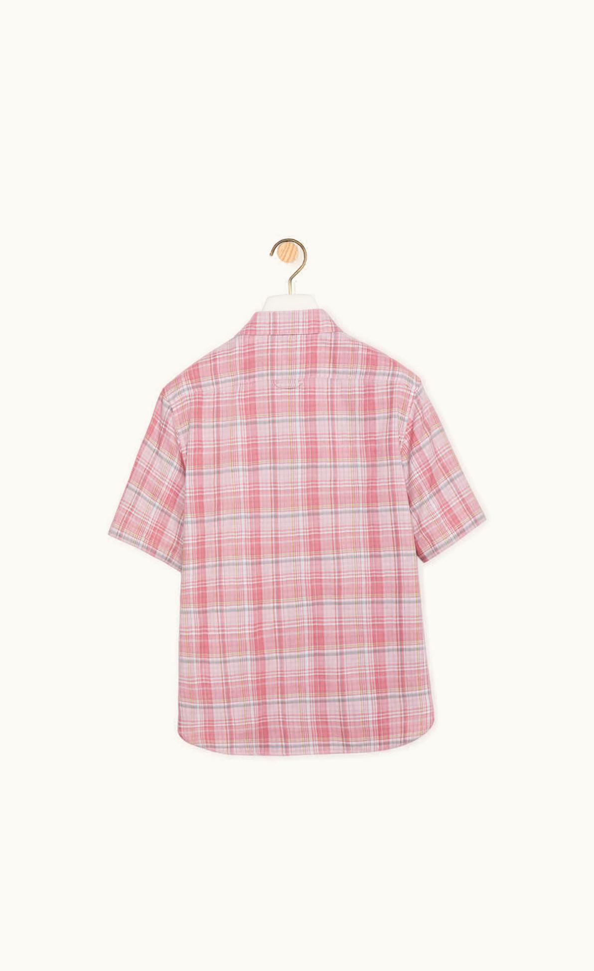 Loewe Check Short Sleeve Shirt In Cotton And Polyester UZ0129512