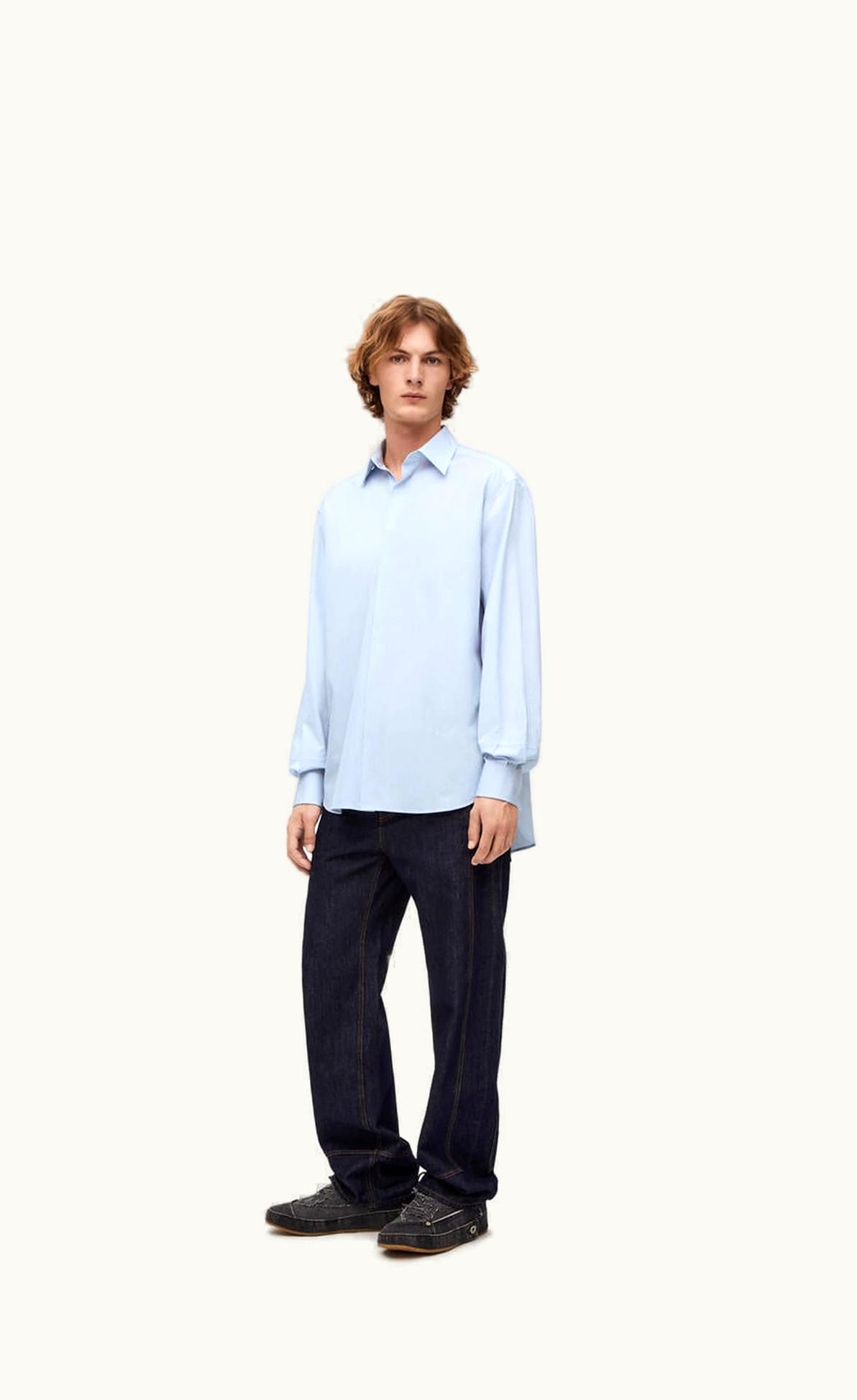 Loewe Trompe L'Oeil Stripe Shirt In Cotton UZ0129548