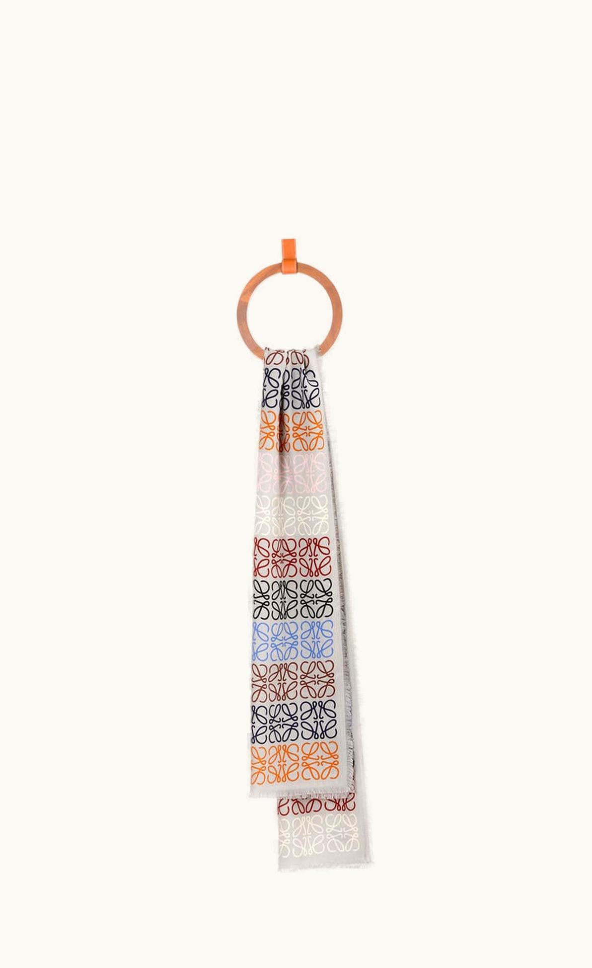 Loewe Anagram Lines Scarf In Wool, Silk And Cashmere UZ0129551