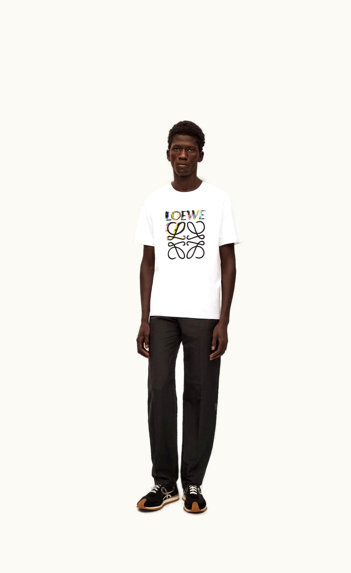 Loewe Glitch Anagram T-Shirt In Cotton UZ0129557