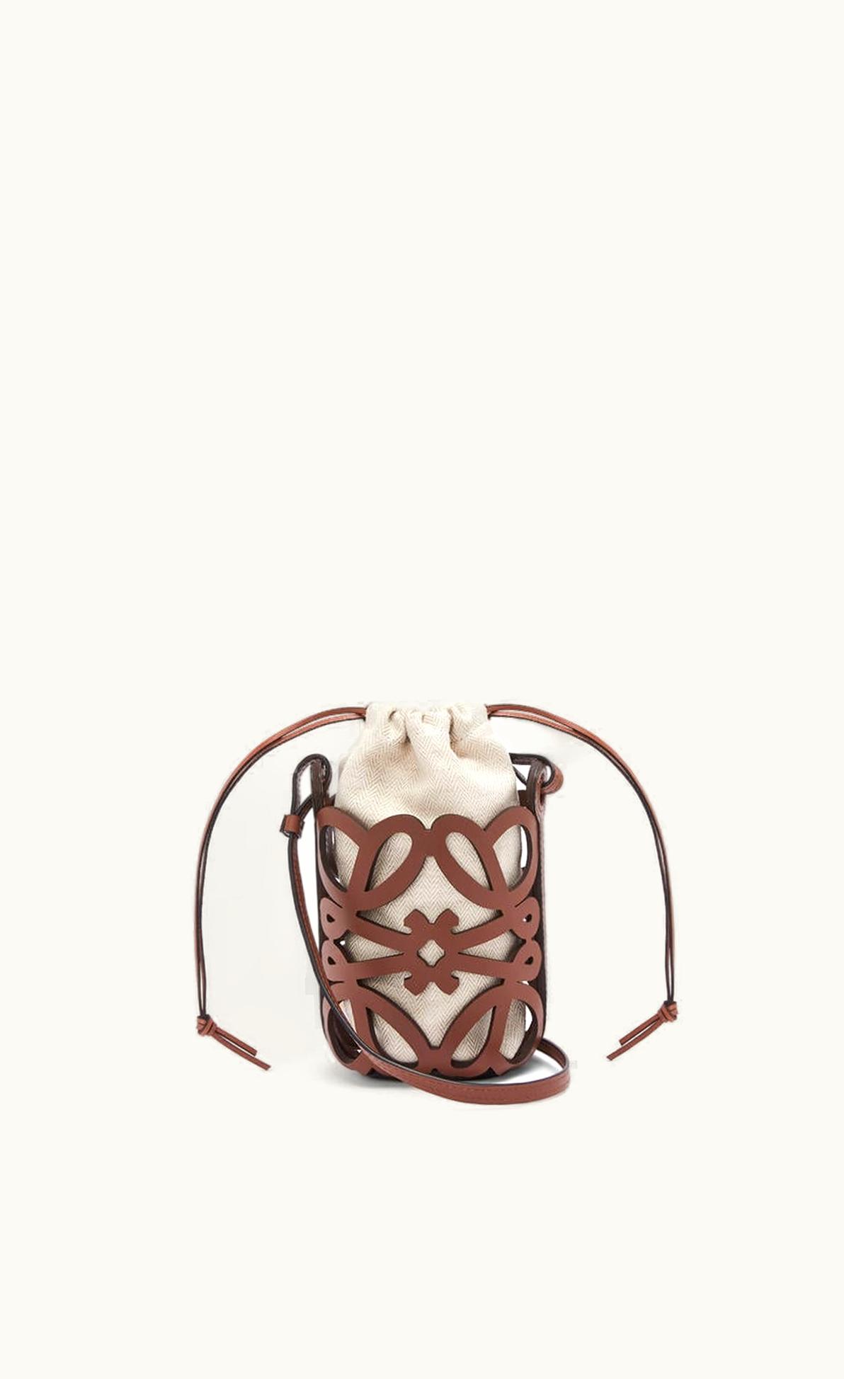 Loewe Anagram Cut-Out Pocket In Classic Calfskin And Canvas