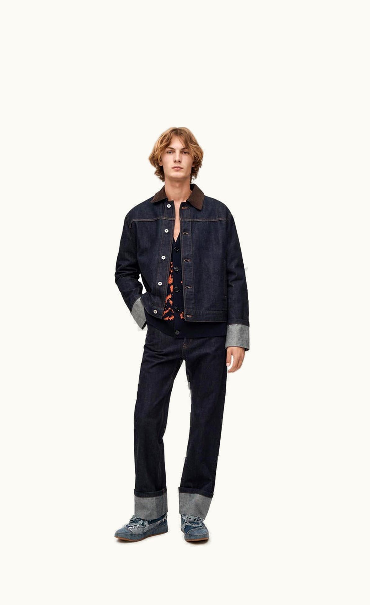 Loewe Fisherman Turn-Up Jeans In Denim UZ0129594