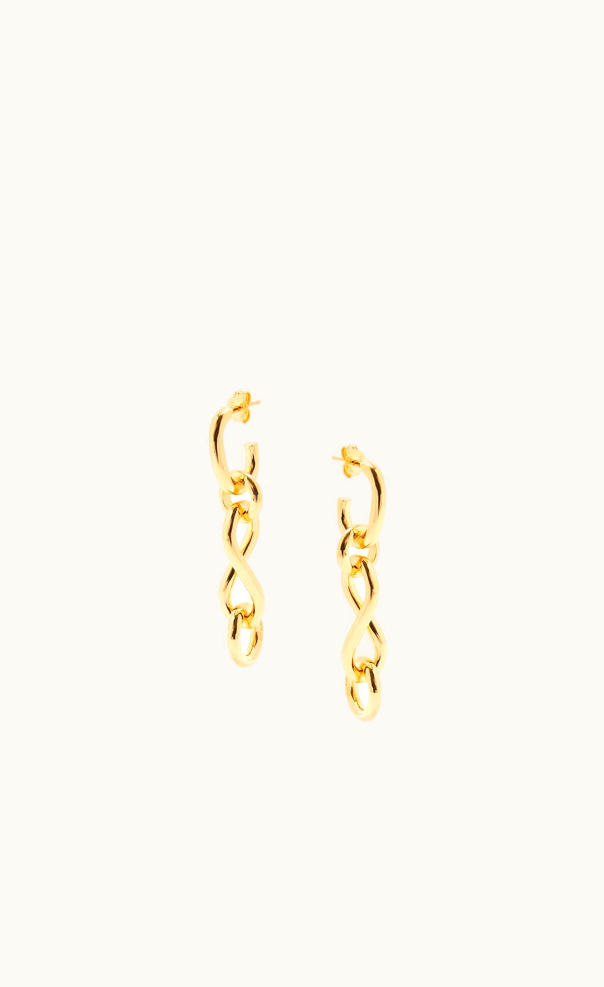 Loewe Chainlink Earrings In Sterling Silver UZ0129600