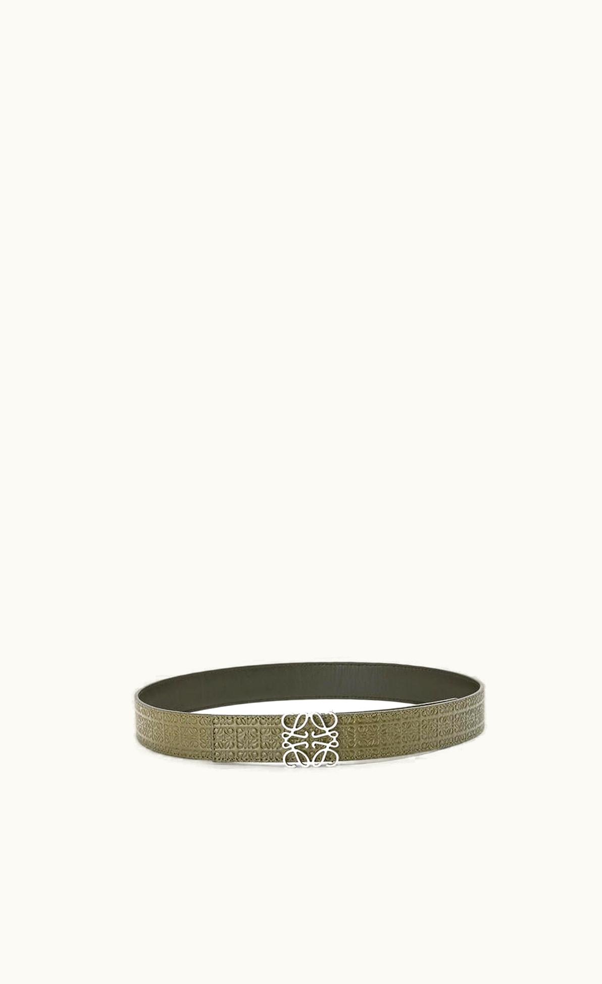 Loewe Anagram Belt In Embossed Silk Calfskin And Smooth Calfskin