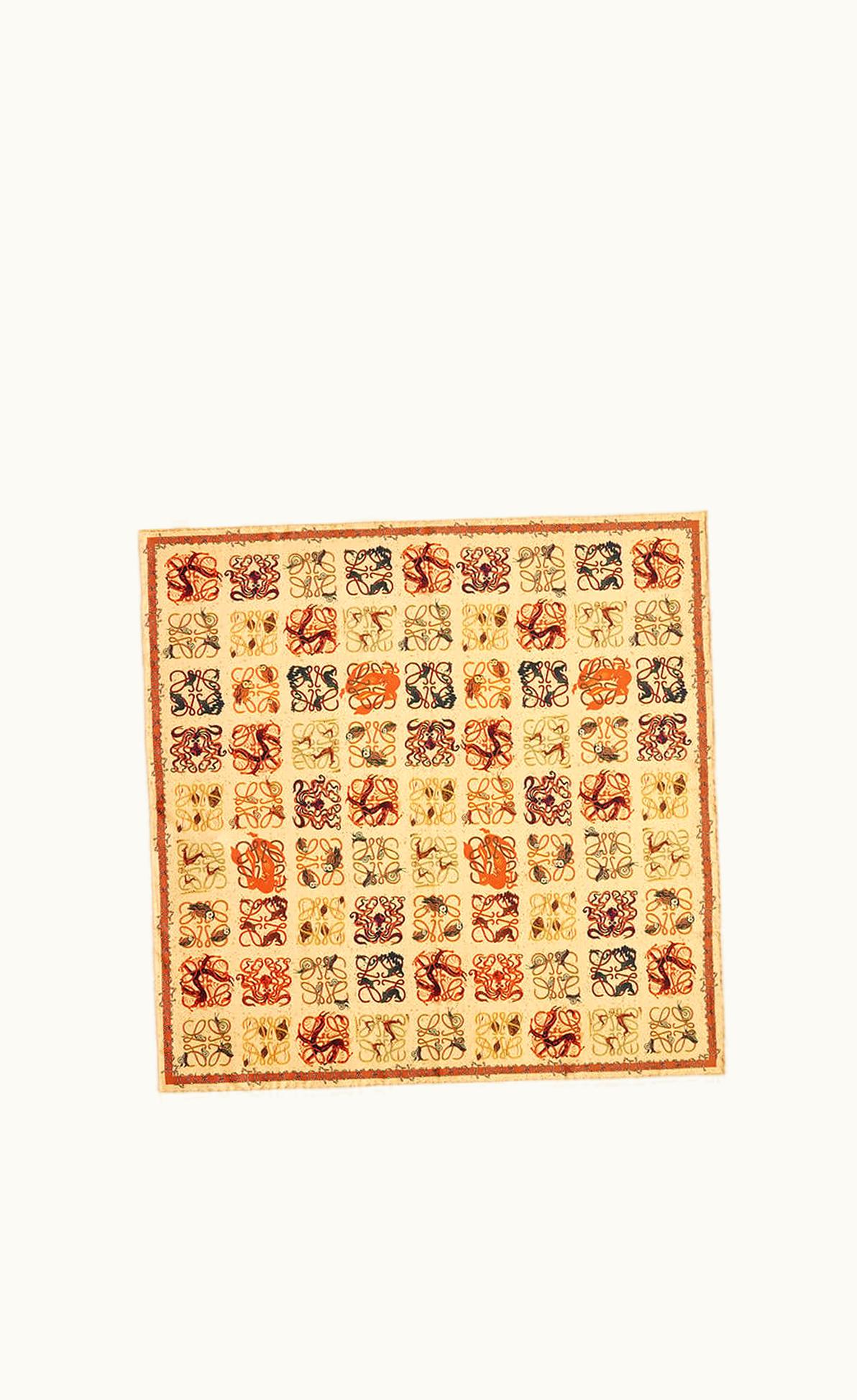 Loewe Animal Print Scarf In Silk