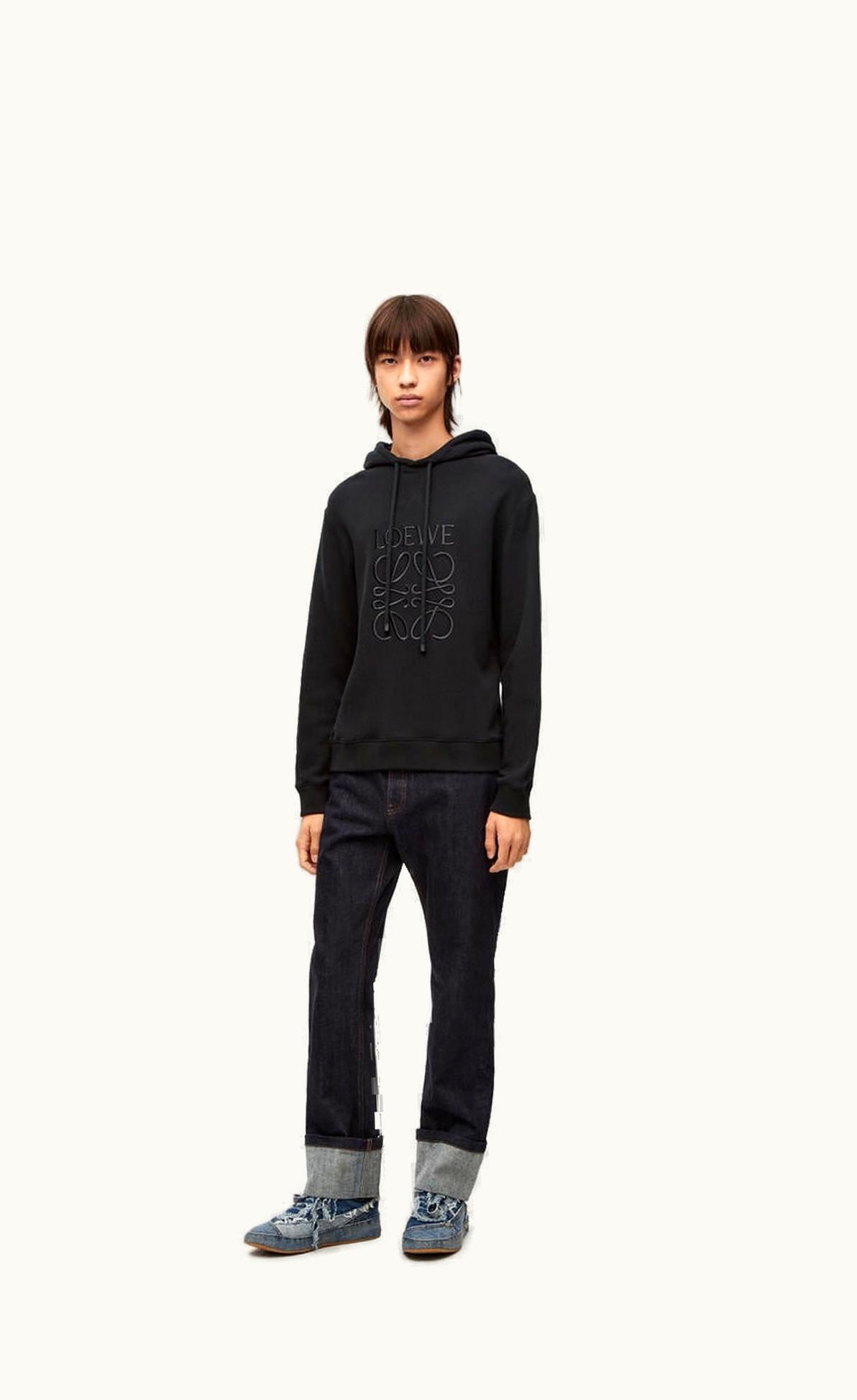 Loewe Anagram Tonal Hoodie In Cotton UZ0129642
