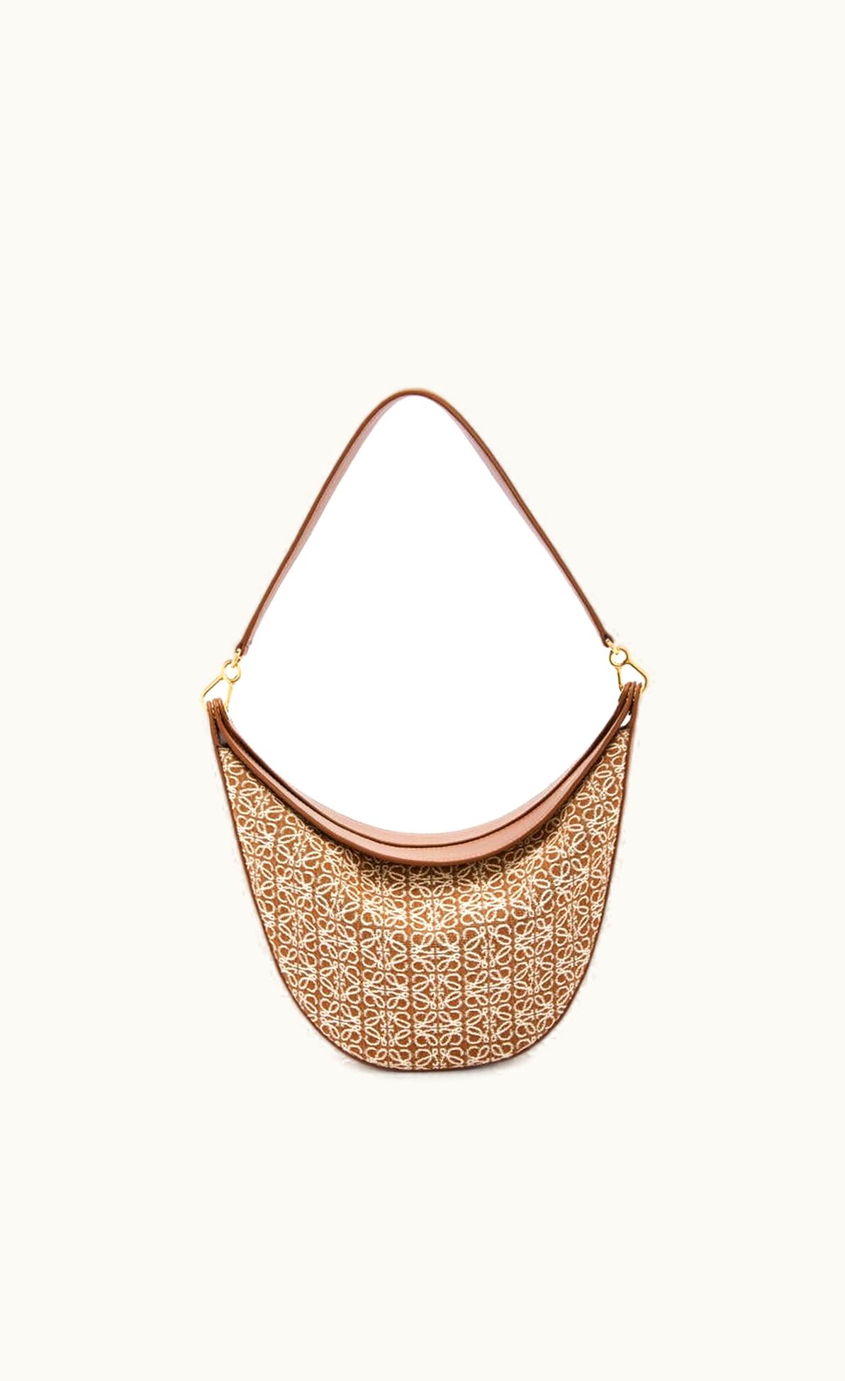 Loewe Luna Bag In Anagram Jacquard And Classic Calfskin UZ0129666
